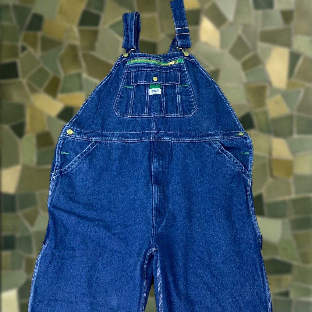 Vintage VINTAGE Liberty Denim Overalls Jeans 42x30 Men Blue 5-Pocket USA 90s Mens Regular Cotton denim workwear Size US 42 / EU 58 - 1 Thumbnail