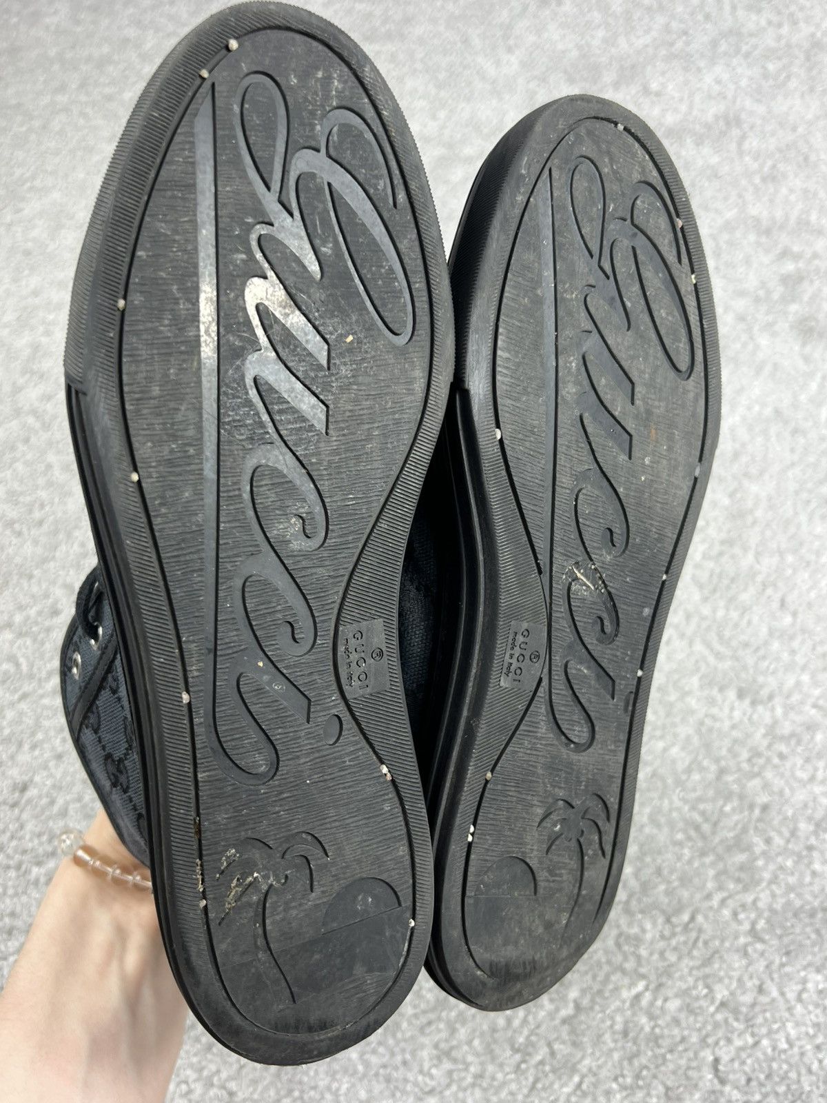 Gucci Gucci GG Monogram Hi Black Shoes Size 37 Size US 7 / IT 37 - 8 Thumbnail