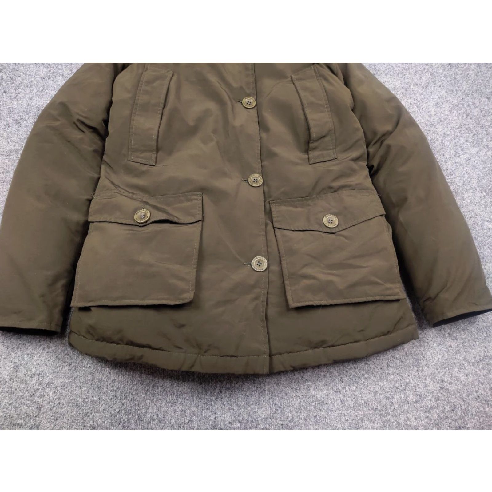 Vintage Woolrich Arctic Parka Womens Jacket Down Hooded 4 Pocket Nylon Canvas Green Winter Medium Regular Size M / US 6-8 / IT 42-44 - 7 Thumbnail