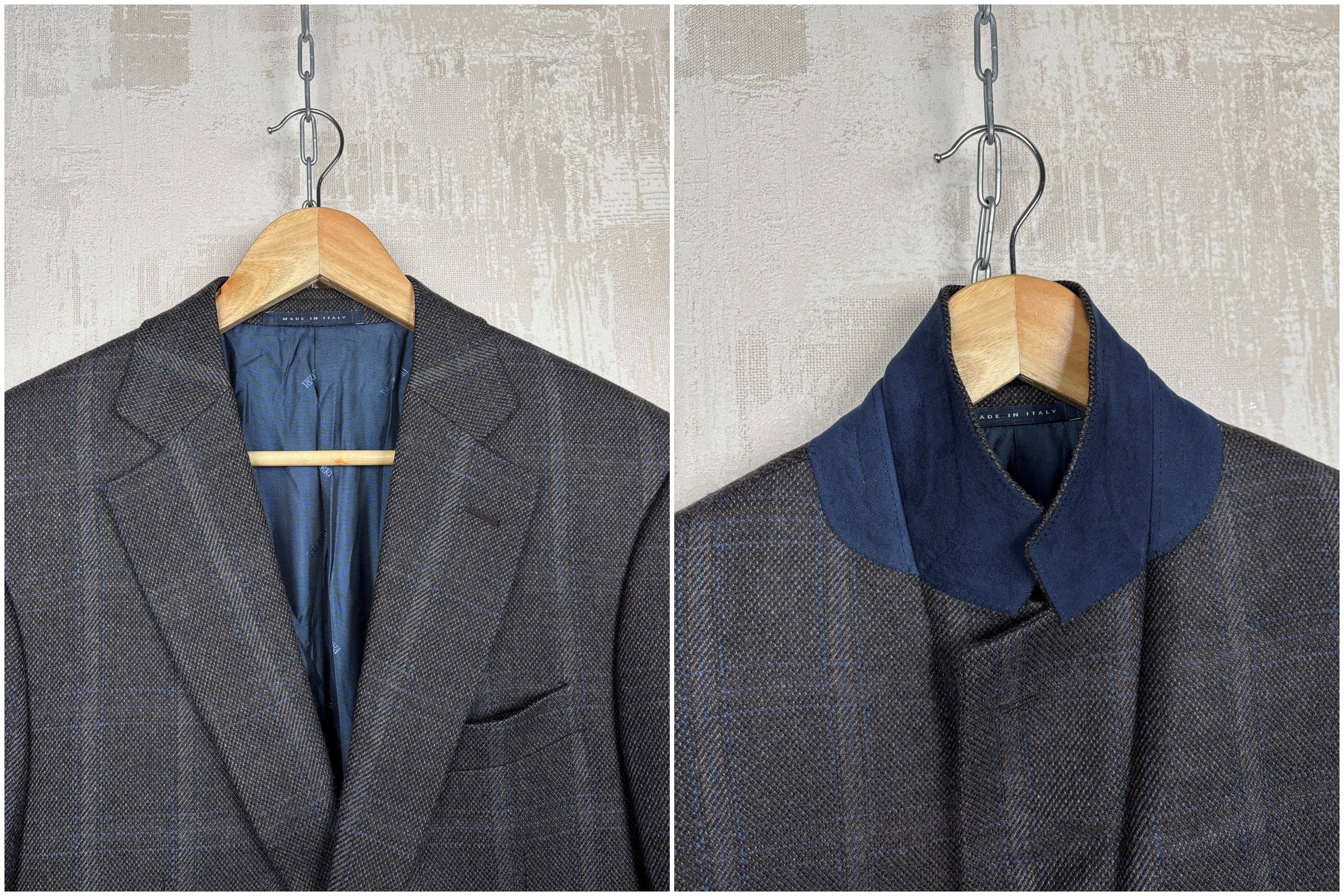 Pal Zileri Pal Zileri Wool Cashmere Check Blazer Elbow Pads EU 48 US 38 Size 38R - 5 Thumbnail