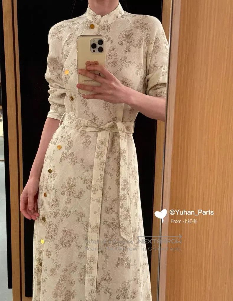 Loro Piana Loro Piana Gentle National Style Floral Linen Dress Size XS / US 0-2 / IT 36-38 - 1 Thumbnail