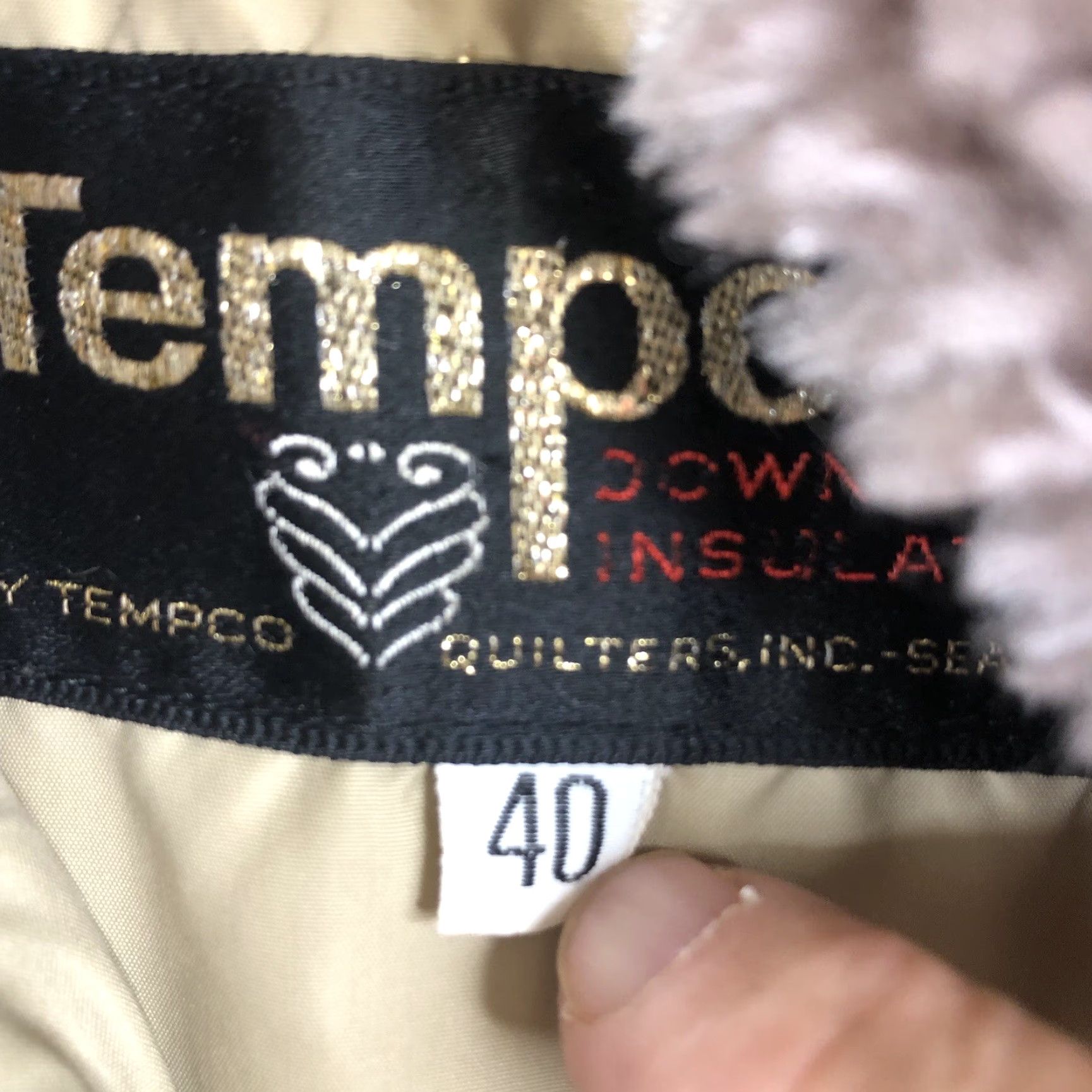 Vintage VINTAGE Tempco Jacket Mens 40 Beige Down Insulated Full Zip Up Puffer Coat Outdoor Winter Regular Men Beige Down Insulated Zip Jacket Size US XXS / EU 40 - 4 Thumbnail