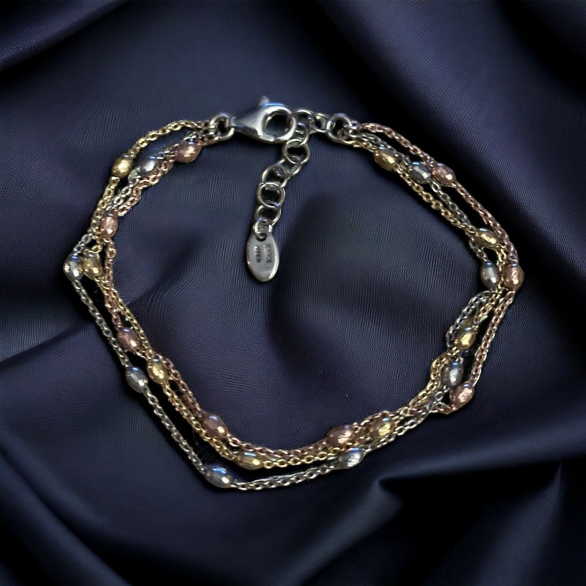 Other 925 Italy silver triple chain bracelet Size ONE SIZE - 1 Thumbnail