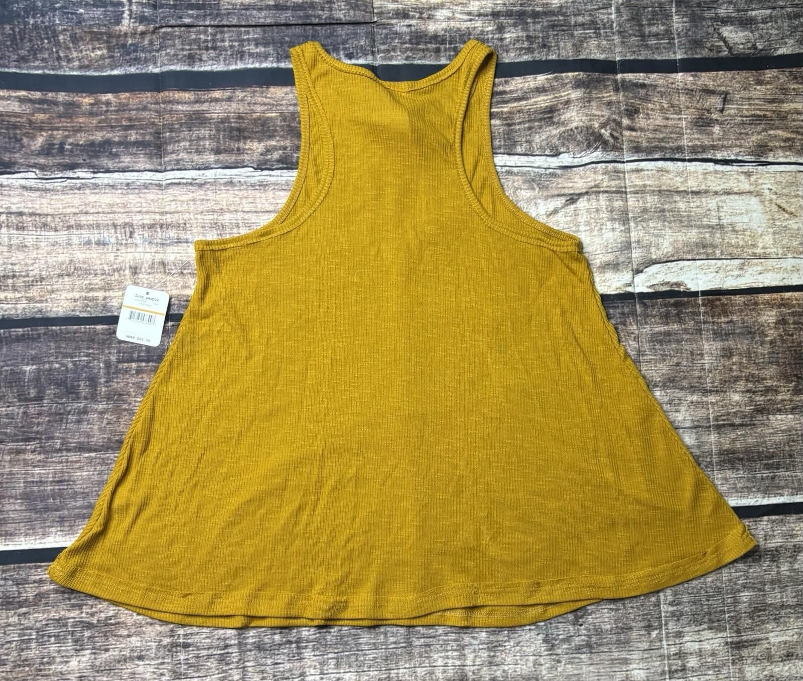 Free People Free People Tank Top Womens Small Petite Loose Fit Yellow Size S / US 4 / IT 40 - 3 Thumbnail