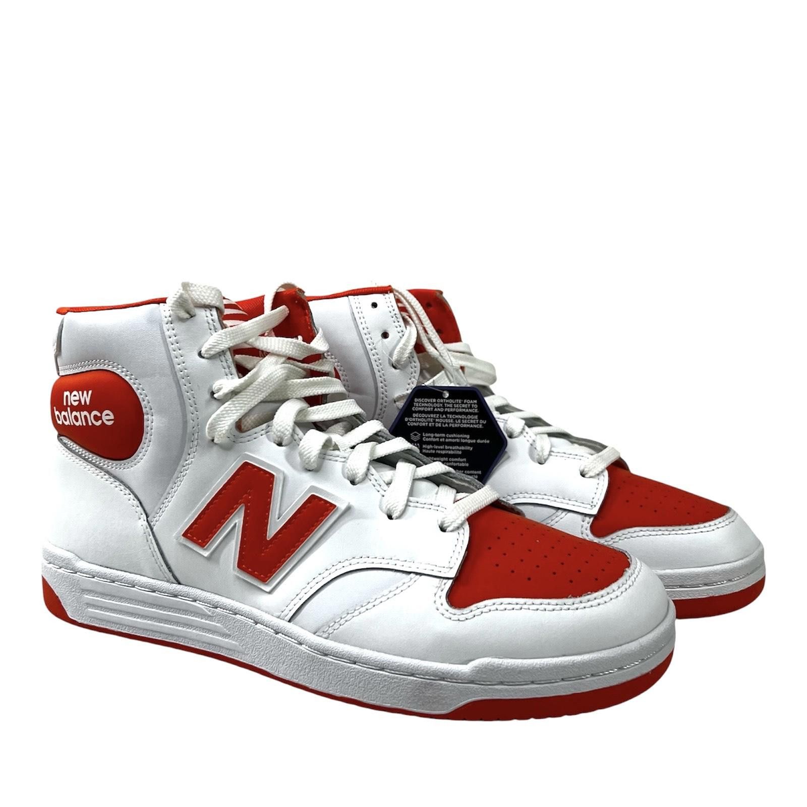 New Balance New Balance Hi Men's Shoes White/Orange (BB480SCA) SIZE 10.5 Size US 10.5 / EU 43-44 - 1 Thumbnail
