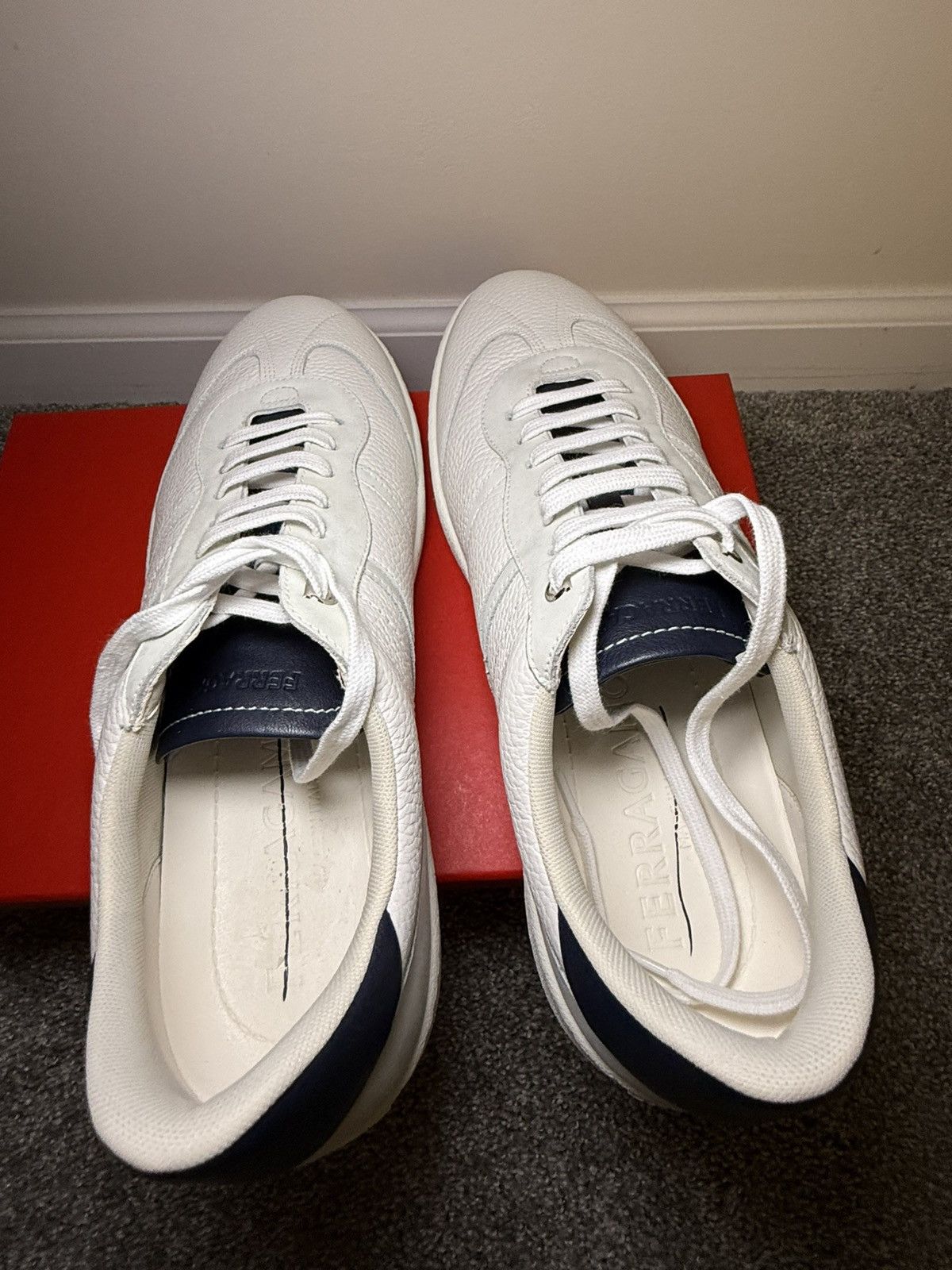 Salvatore Ferragamo Low Top Signature Sneakers Size US 12 / EU 45 - 7 Thumbnail