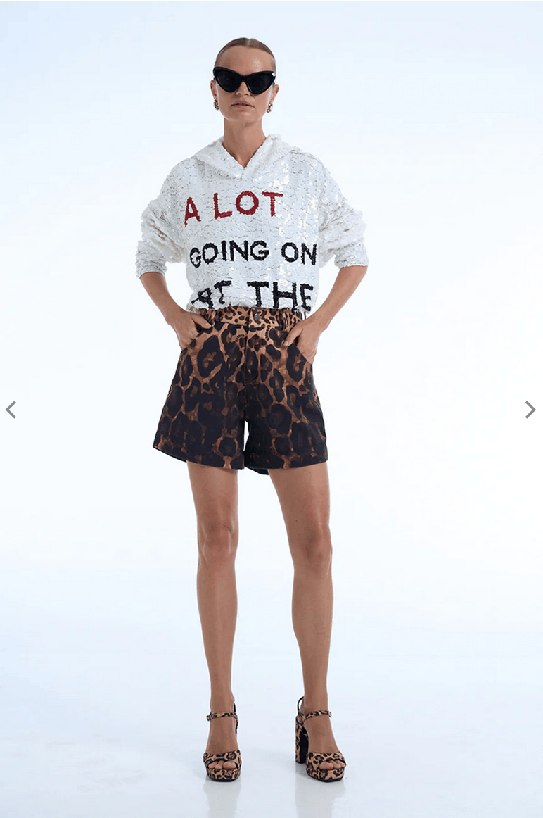 Other COTTON TWILL LEOPARD SHORTS Size 28" / US 6 / IT 42 - 4 Thumbnail