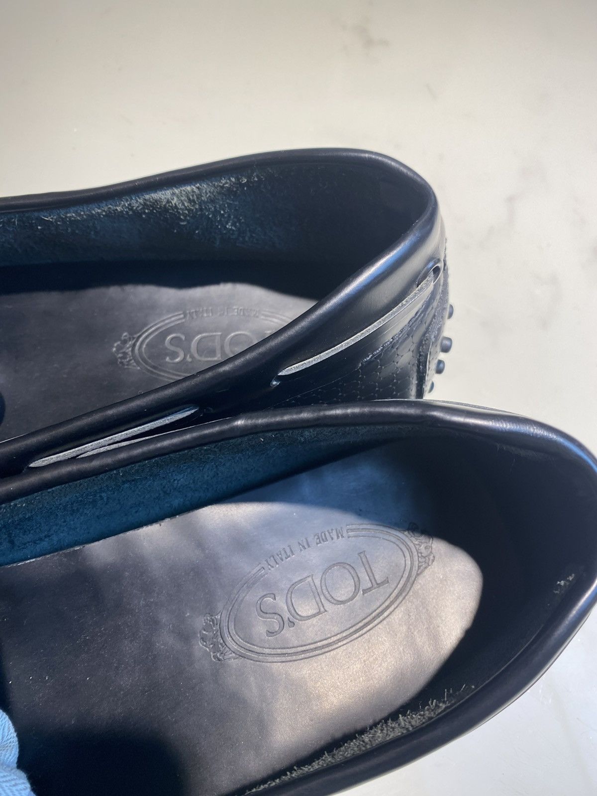Tod's TODS TEXTURED LEATHER BOW LOAFERS Size US 11 / EU 44 - 7 Thumbnail