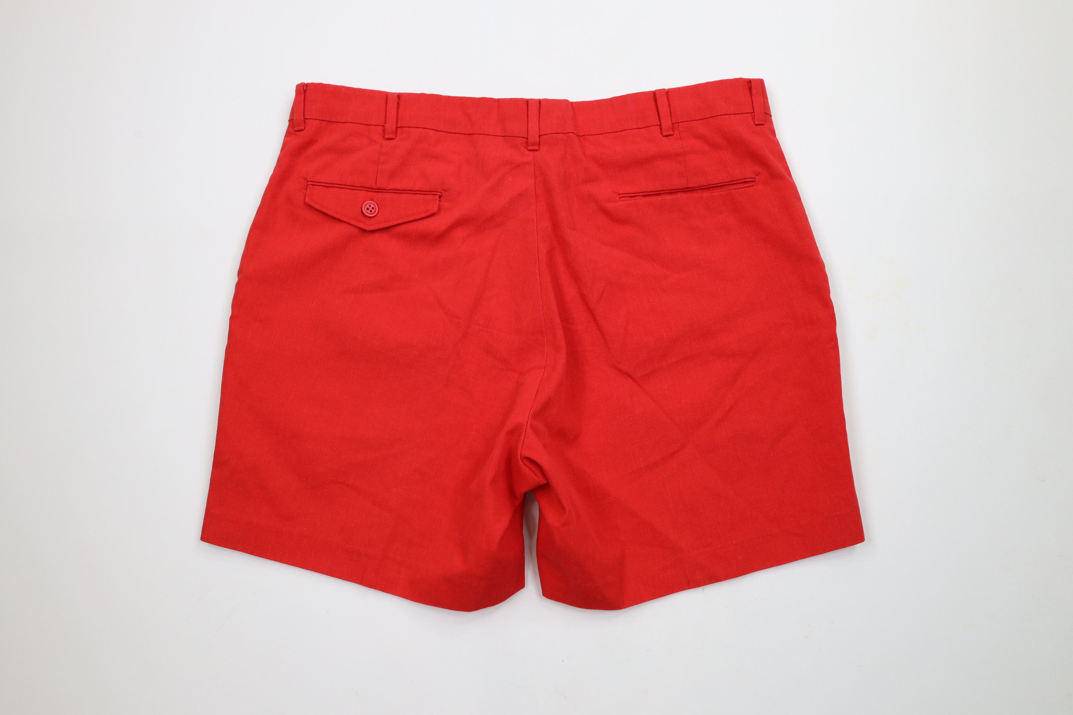 Vintage Vintage 70s Streetwear Above Knee Chino Shorts Red USA Size US 36 / EU 52 - 8 Thumbnail