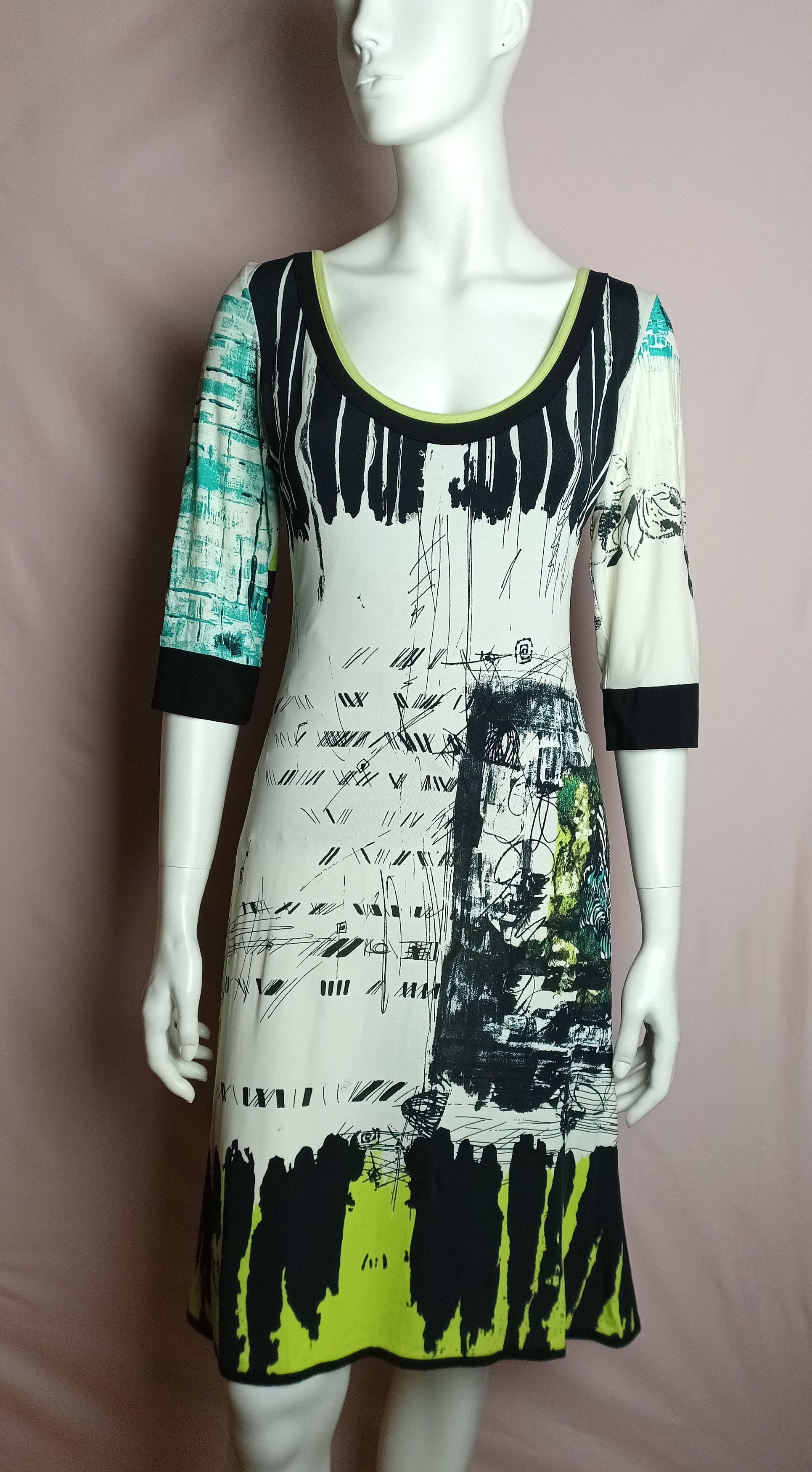 Other Save the Queen Abstract Print 3/4 Sleeve Midi Dress XL Size XL / US 12-14 / IT 48-50 - 1 Thumbnail