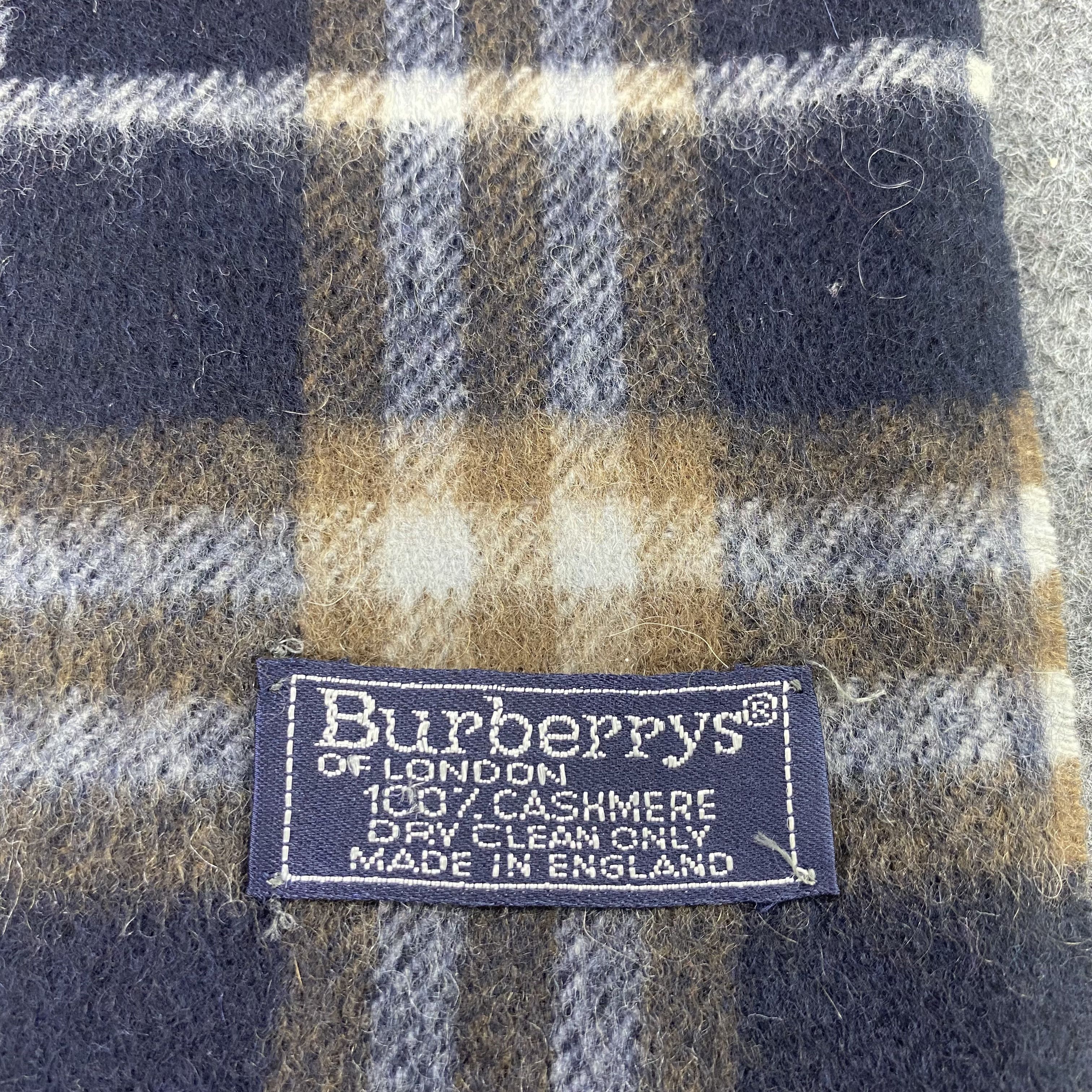 Burberry × Vintage VINTAGE BURBERRY 💯% CASHMERE Scarf/Muffler/Neckwear-T1124 Size ONE SIZE - 5 Thumbnail