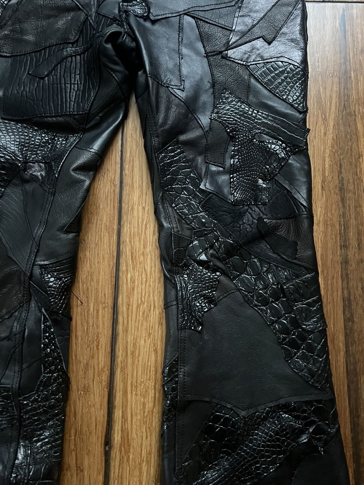 Yasuyuki Ishii Yasuyuki Ishii Leather Variation Patchwork Jeans Size US 34 / EU 50 - 5 Thumbnail