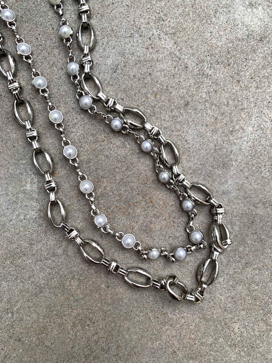 Japanese Brand 2 Layer Natural Echo Pearled Wallet Chain Size ONE SIZE - 3 Thumbnail