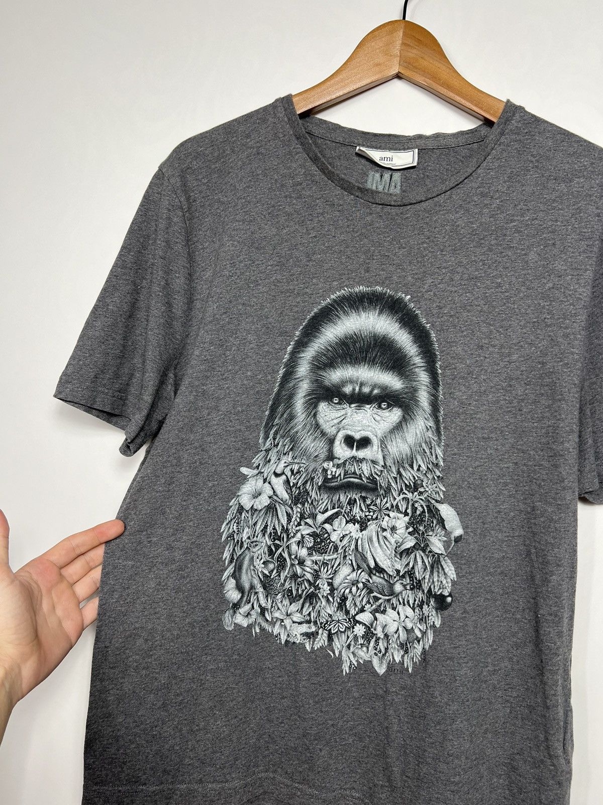 AMI Ami Alexandre Mattiusi Gorilla Logo T-shirts Tee Size US M / EU 48-50 / 2 - 2 Thumbnail
