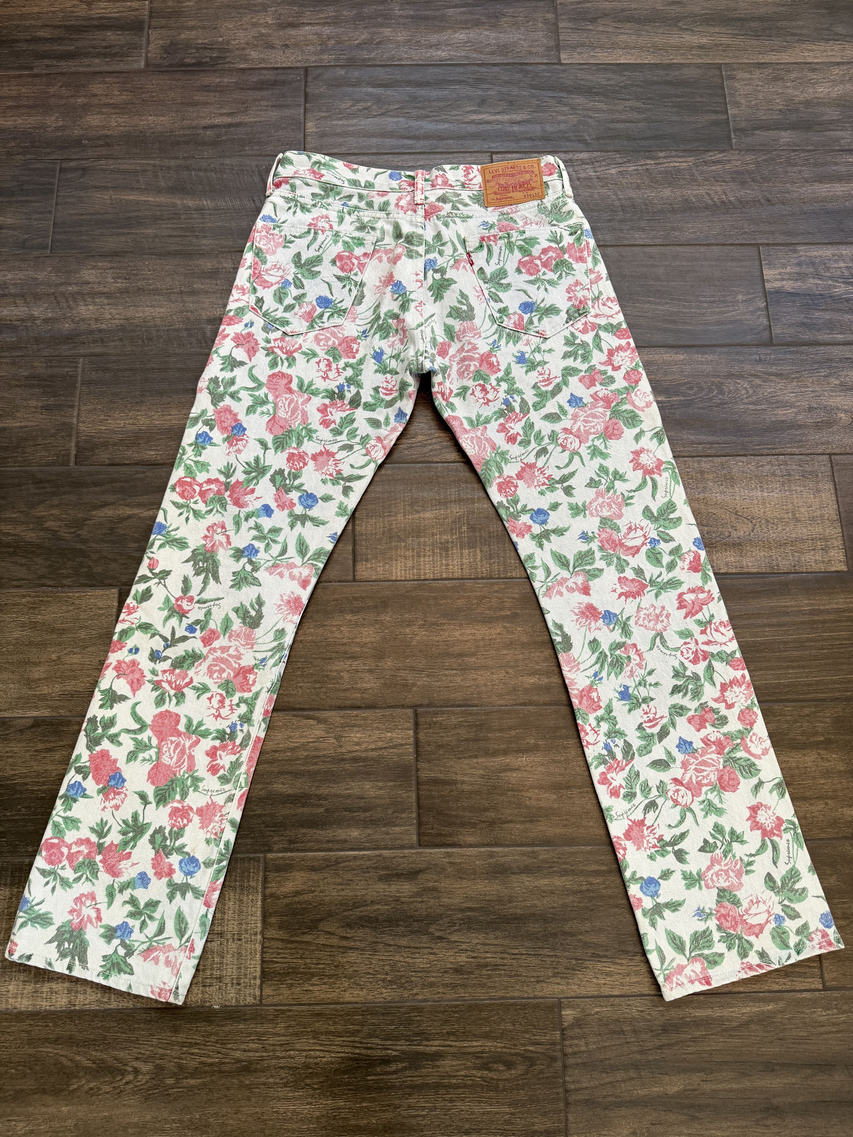 image of Levis x Supreme Levi's Floral 505 Denim Jeans Ss16, Men's (Size 32)