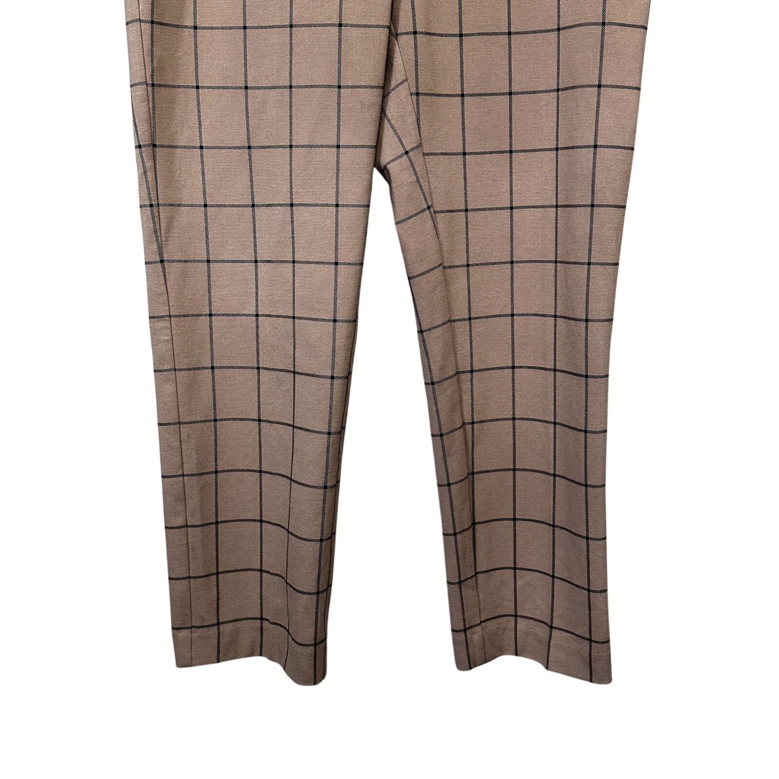 Other Amanda + Chelsea Pants Windowpane Ankle-Length Brown 14 NWOT Size 36" / US 14 / IT 50 - 4 Thumbnail
