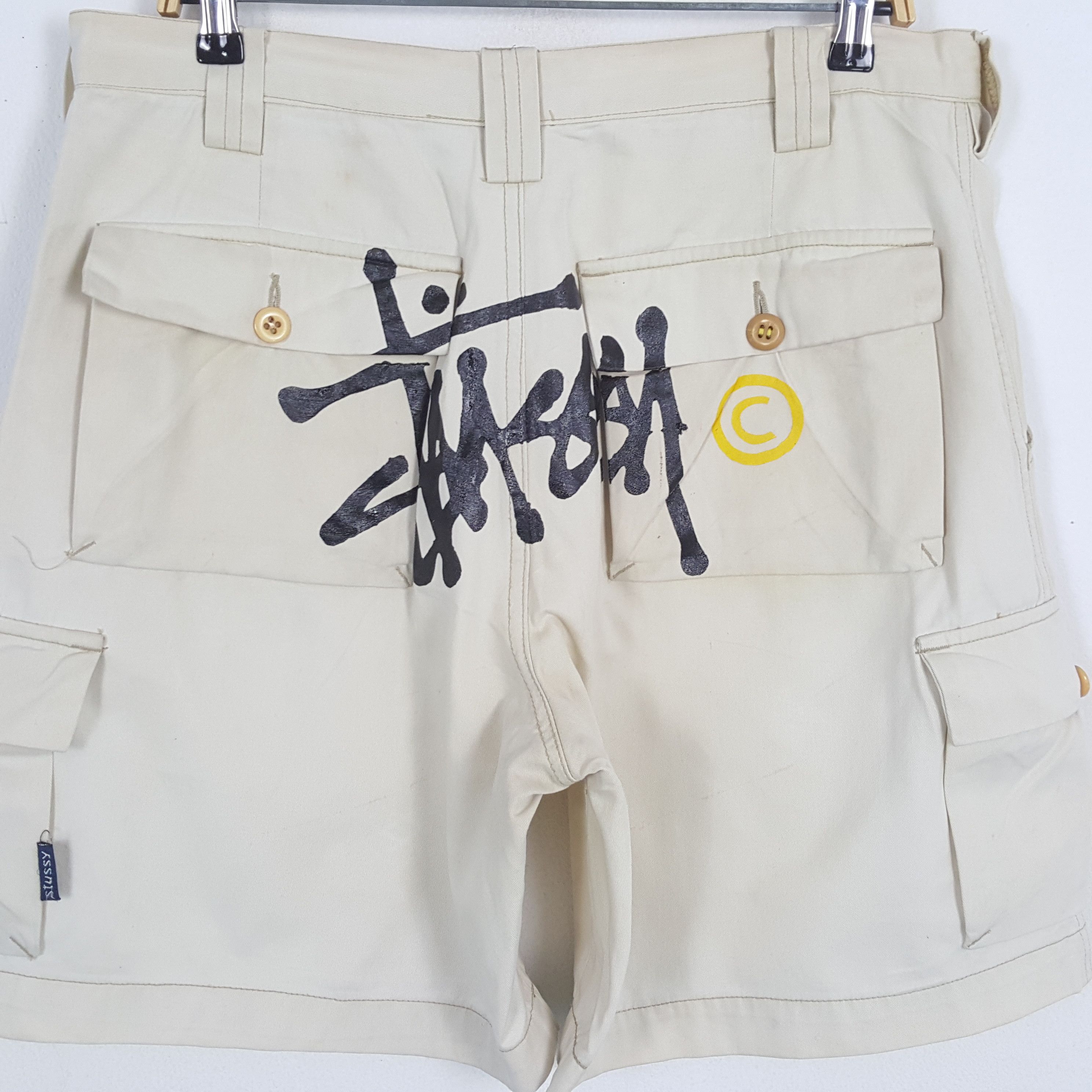 Stussy × Vintage Vintage STUSSY Streetwear Skateboard Logo Style Short Pants Size US 34 / EU 50 - 2 Thumbnail