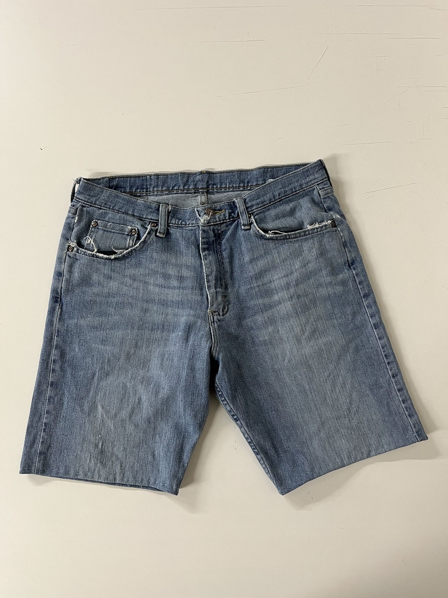 Levi's × Wrangler Vintage 1990s Jean Shorts Wrangler Jorts Size 34 Size US 34 / EU 50 - 1 Thumbnail