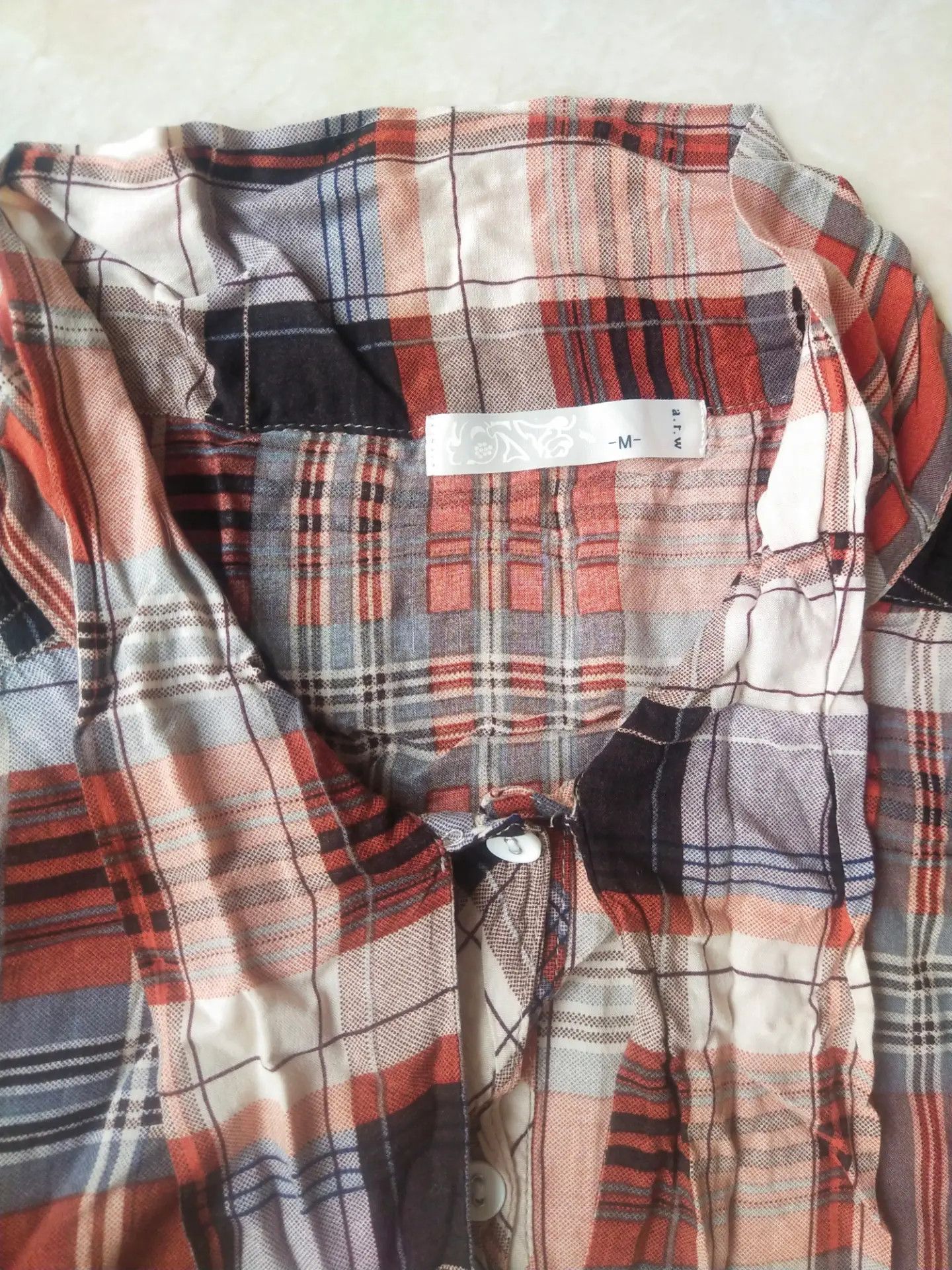 Arrow Arrow Woman Red Check Plaid Ruffle Shirt Size M / US 6-8 / IT 42-44 - 4 Thumbnail