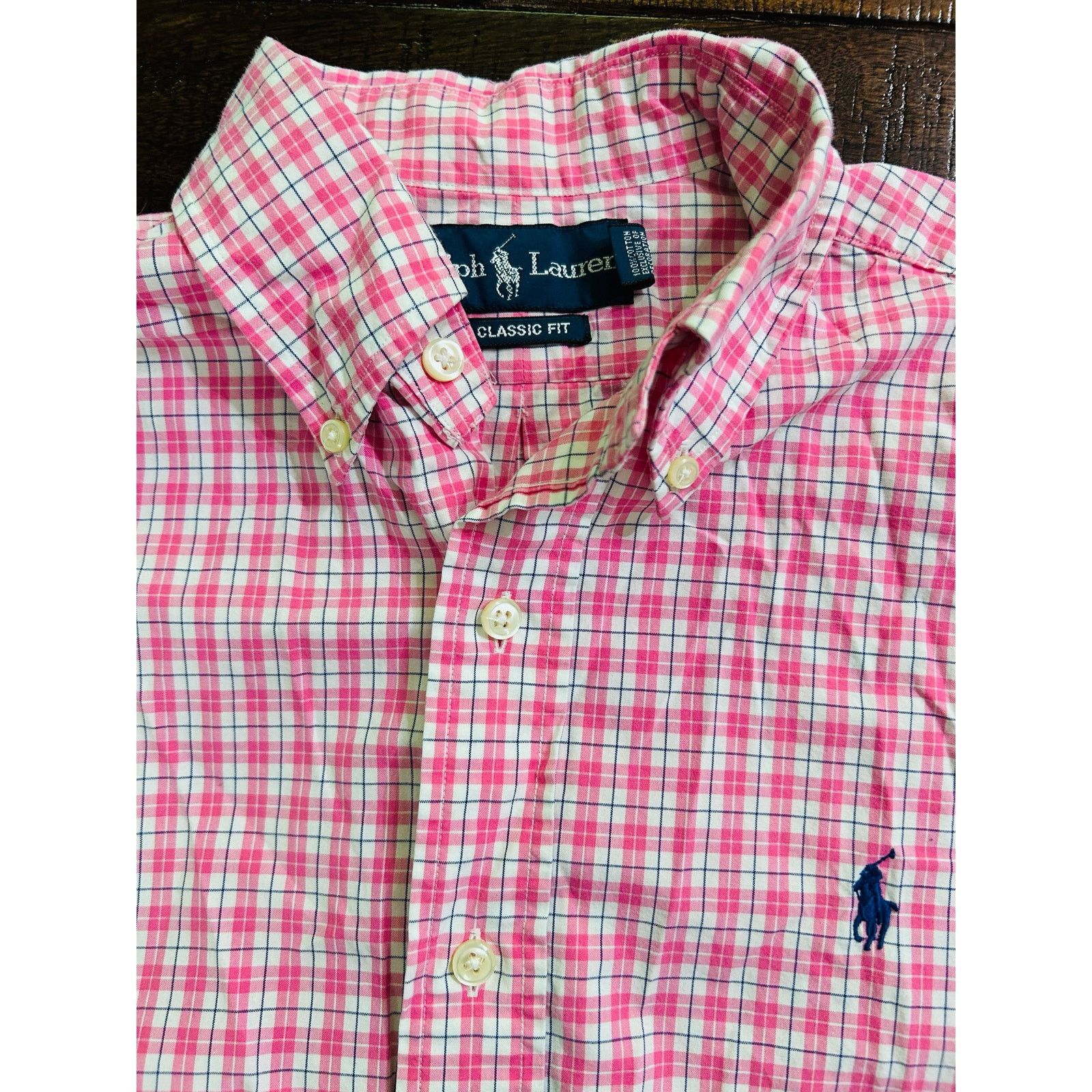 Ralph Lauren Ralph Lauren button down pink plaid shirt size 14.5 32/33 Size US M / EU 48-50 / 2 - 1 Thumbnail