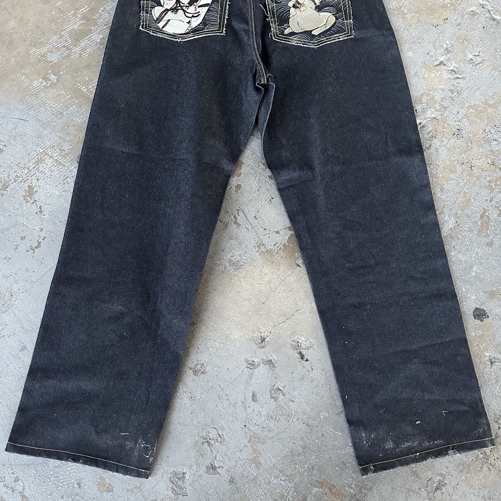 Red Monkey × Vintage Vintage Y2K Red Monkey Company Bondage Girls Denim Jeans Size US 42 / EU 58 - 3 Thumbnail