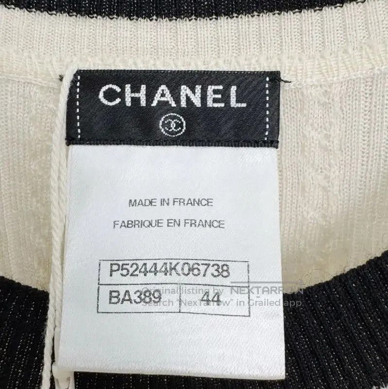 Chanel Chanel Cream Sweater with Black Details for Women . Size M / US 6-8 / IT 42-44 - 4 Thumbnail