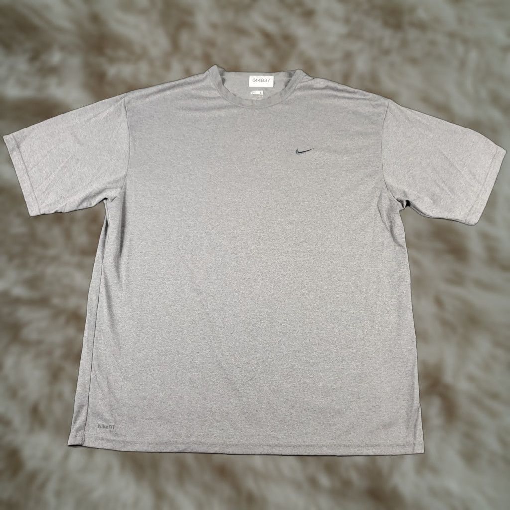 Nike Nike T-Shirt Mens Large Gray Casual Short Sleeve Crew Neck Sports Size US L / EU 52-54 / 3 - 1 Thumbnail