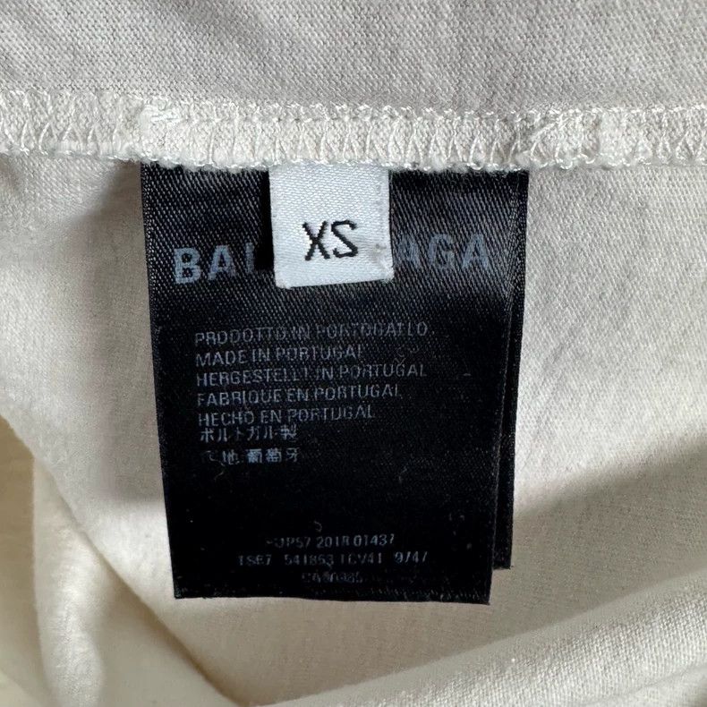 Balenciaga Balenciaga White hem monogrammed embroidered logo short sl Size US XS / EU 42 / 0 - 4 Thumbnail