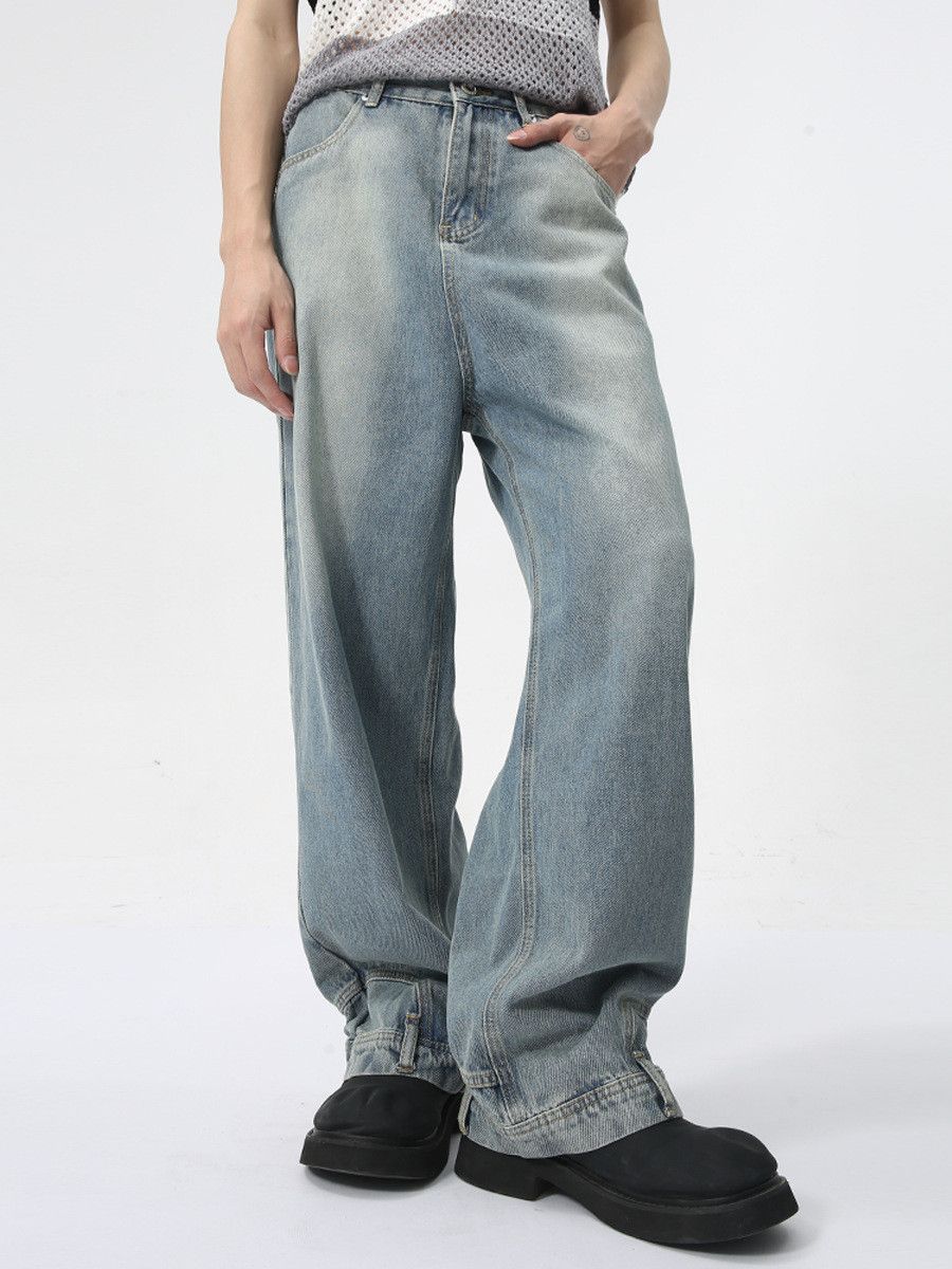 Japanese Brand Men's Japanese Retro Straight Leg Loose Flare Jeans Size US 32 / EU 48 - 4 Thumbnail