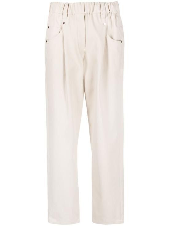 Brunello Cucinelli BRUNELLO CUCINELLI Women Straight Pants MP126P8417 C8913 Brown Size 28" / US 6 / IT 42 - 1 Thumbnail