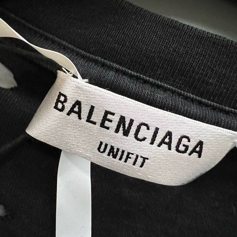 Balenciaga Balenciaga Black Large Logo Print Short Sleeve Size US XS / EU 42 / 0 - 4 Thumbnail