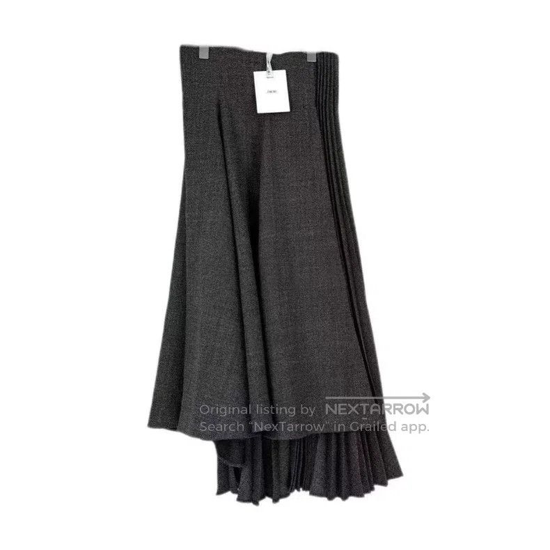 Dior Dior Gray wool irregular skirt Size 25" / US 0 / IT 36 - 1 Thumbnail