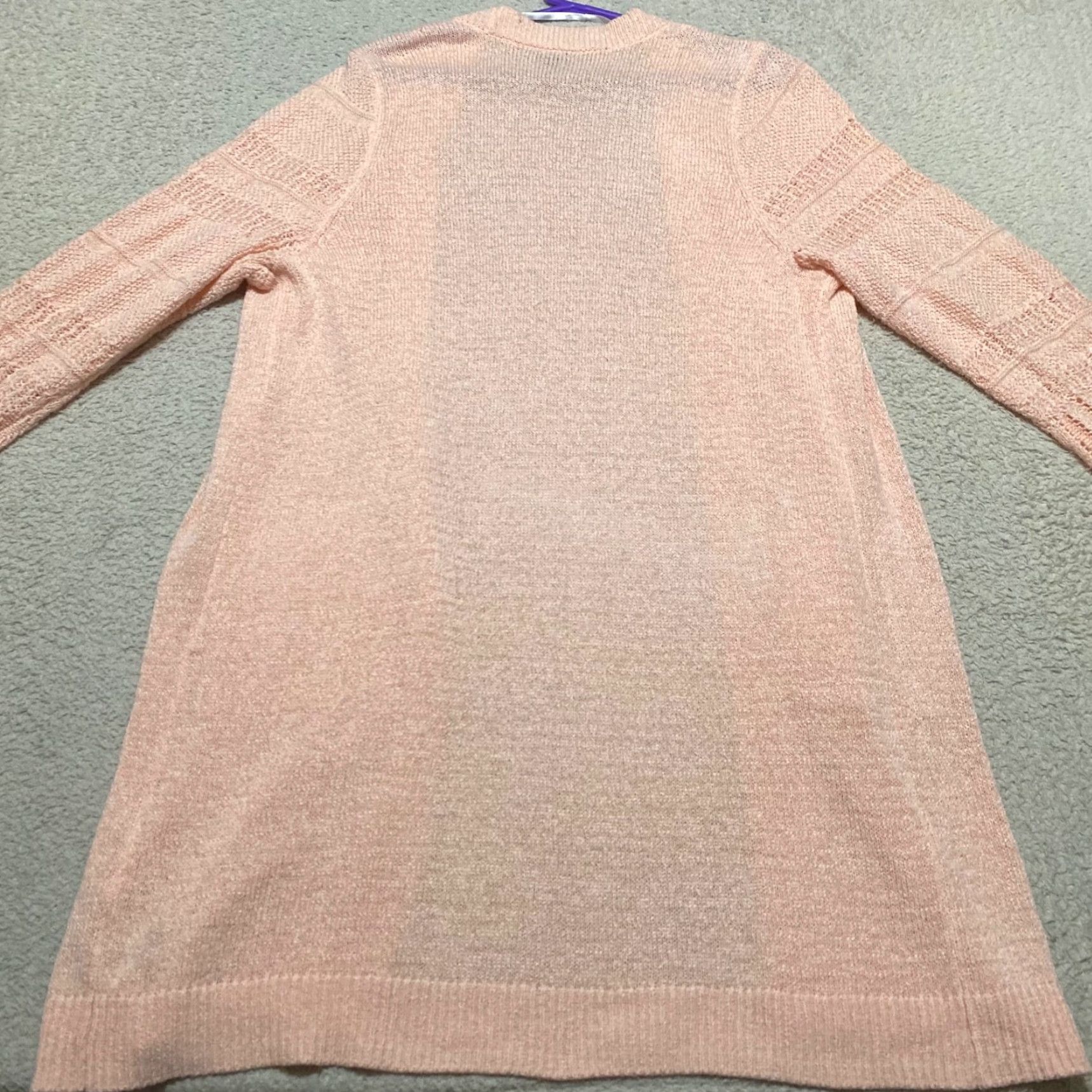 Torrid Torrid 1X Plus Sweater Cardigan Open Front Open Knit Orange Pocket Knit Lightweight Casual Womens 1X Torrid Cardigan Open Size XL / US 12-14 / IT 48-50 - 2 Thumbnail