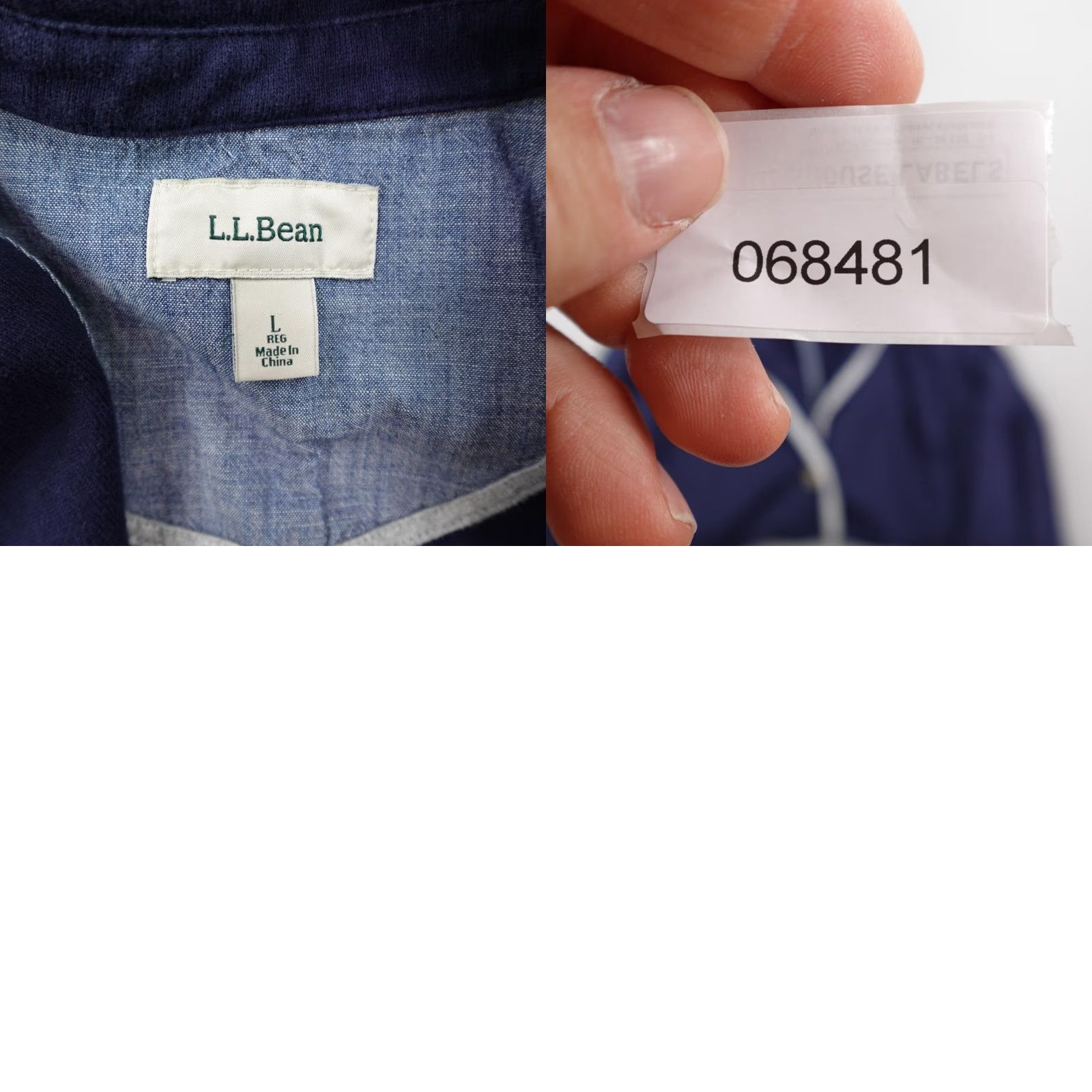 Vintage LL Bean Jacket Womens Large Blue Gray Cotton Blazer Piped Trim Casual Coat Size L / US 10 / IT 46 - 8 Thumbnail