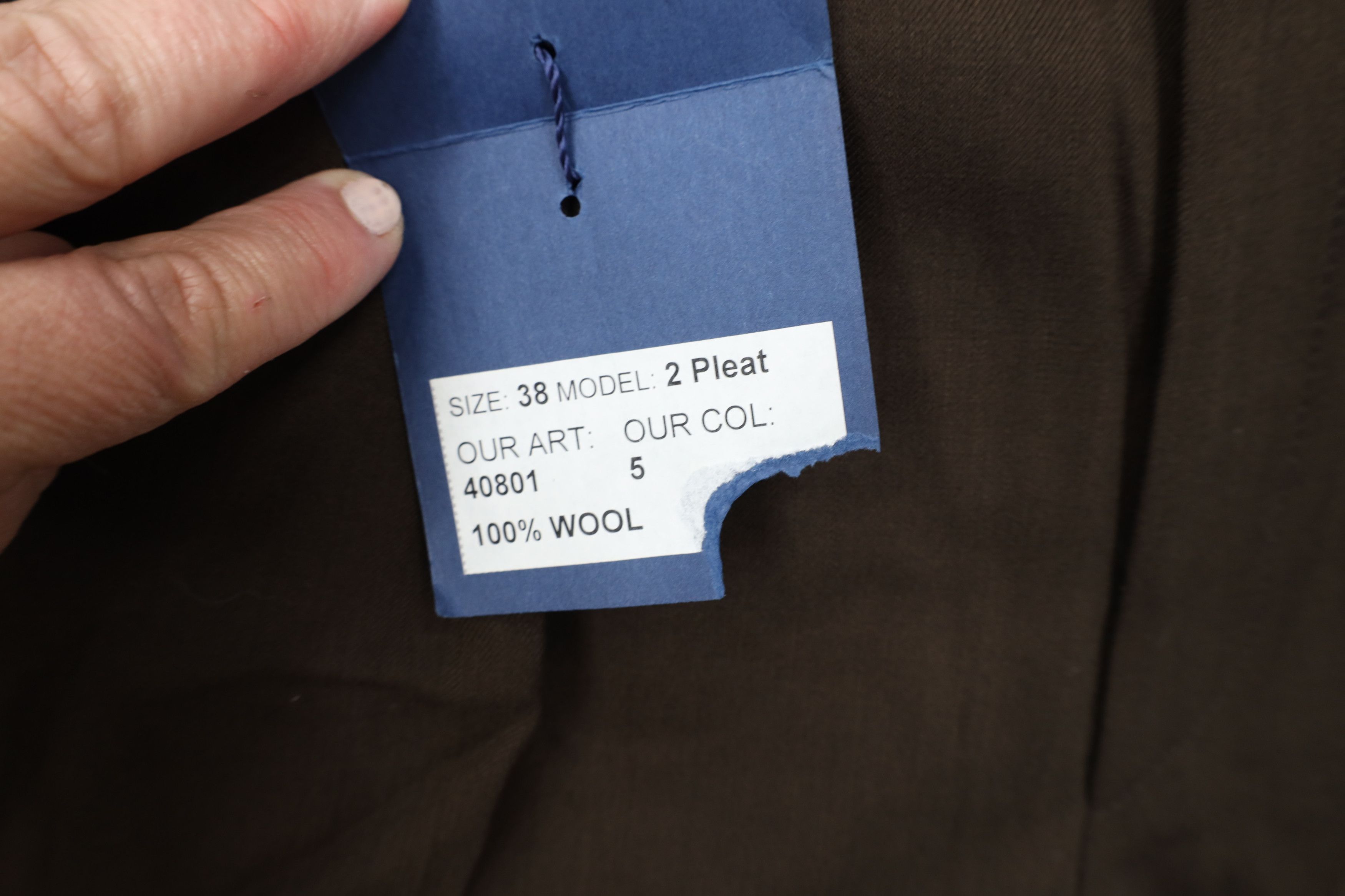 Vintage Deadstock Vintage 90s Streetwear Wool Wide Leg Chino Pants Size US 38 / EU 54 - 7 Thumbnail
