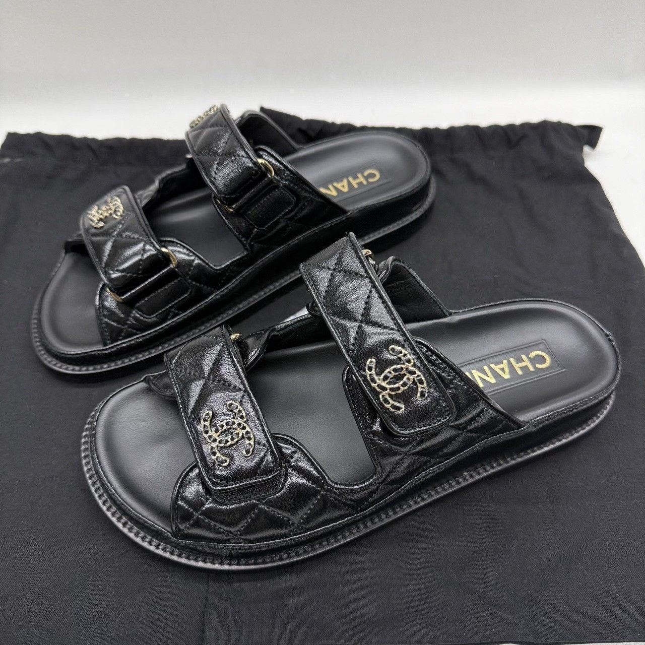 Chanel Chanel Retro Black Sandals us_6 Women Size US 6 / IT 36 - 1 Thumbnail