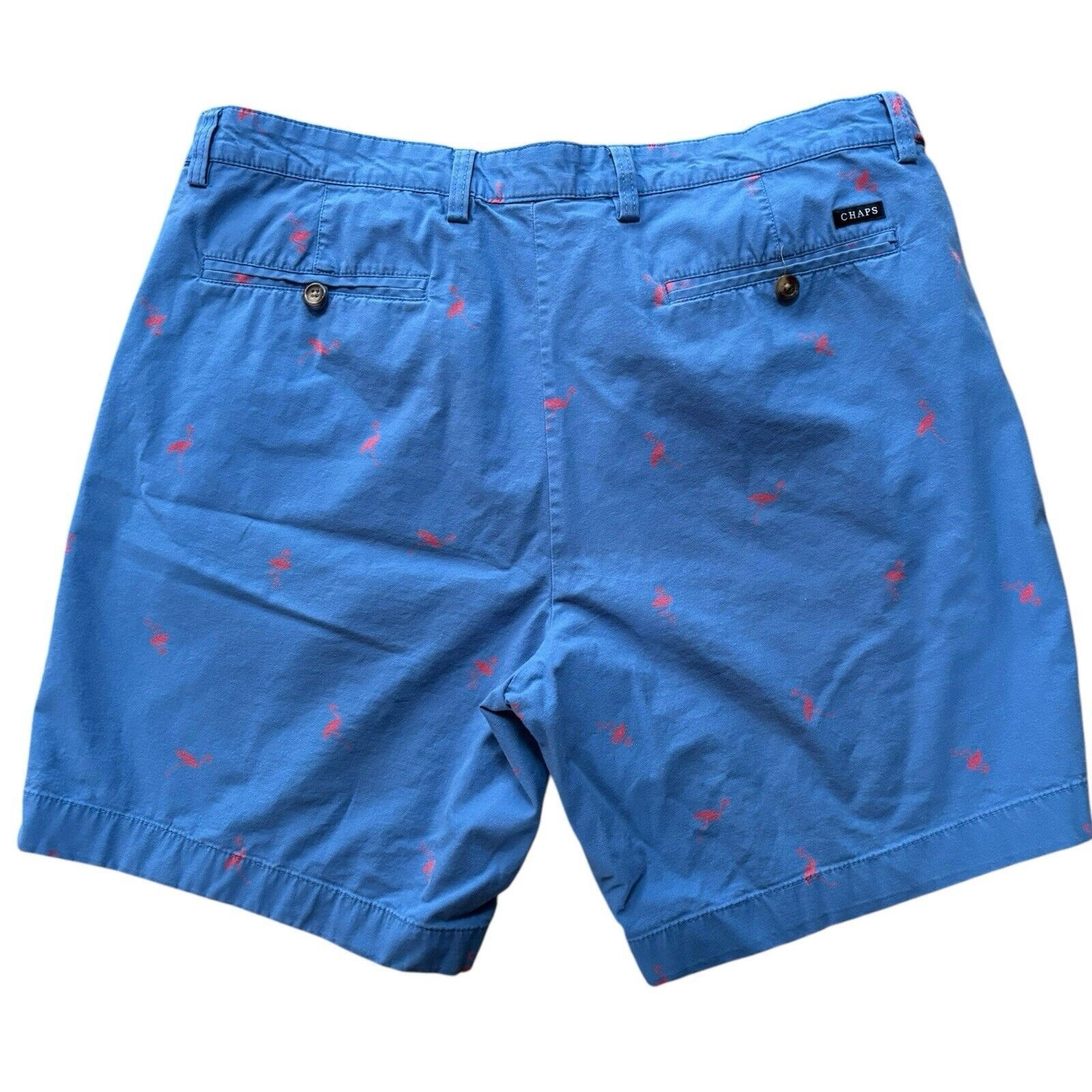 Chaps Chaps Chino 40 Blue Flamingos Flat Front Bermuda 8.5”Inseam Size US 40 / EU 56 - 2 Thumbnail