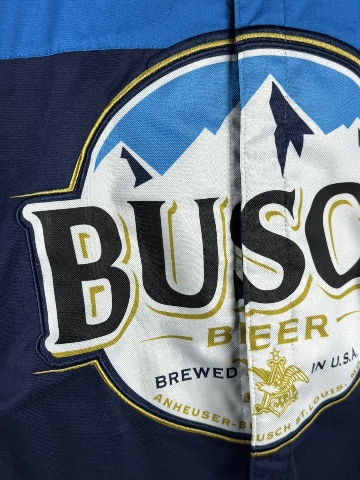 NASCAR NASCAR Kevin Harvick JH Design Navy/Blue Busch Beer Shirt Size US XL / EU 56 / 4 - 7 Thumbnail