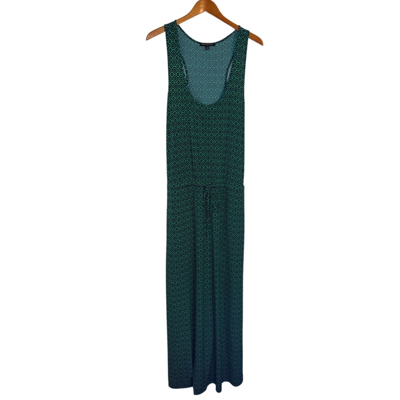 Banana Republic Banana Republic Dress Women X Large Green Maxi Geometric Size XL / US 12-14 / IT 48-50 - 1 Thumbnail