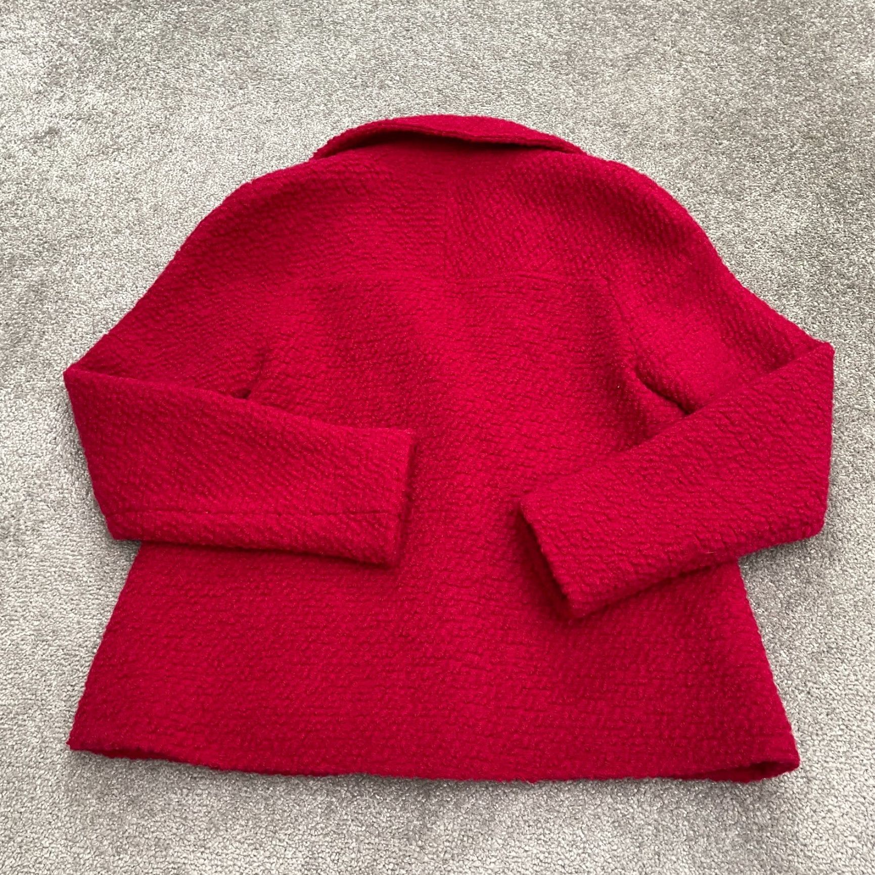 Lands' End Lands' End Blazer Womens 6 Red Lined Single Breasted Workwear Wool Jacket Coat Size M / US 6-8 / IT 42-44 - 2 Thumbnail