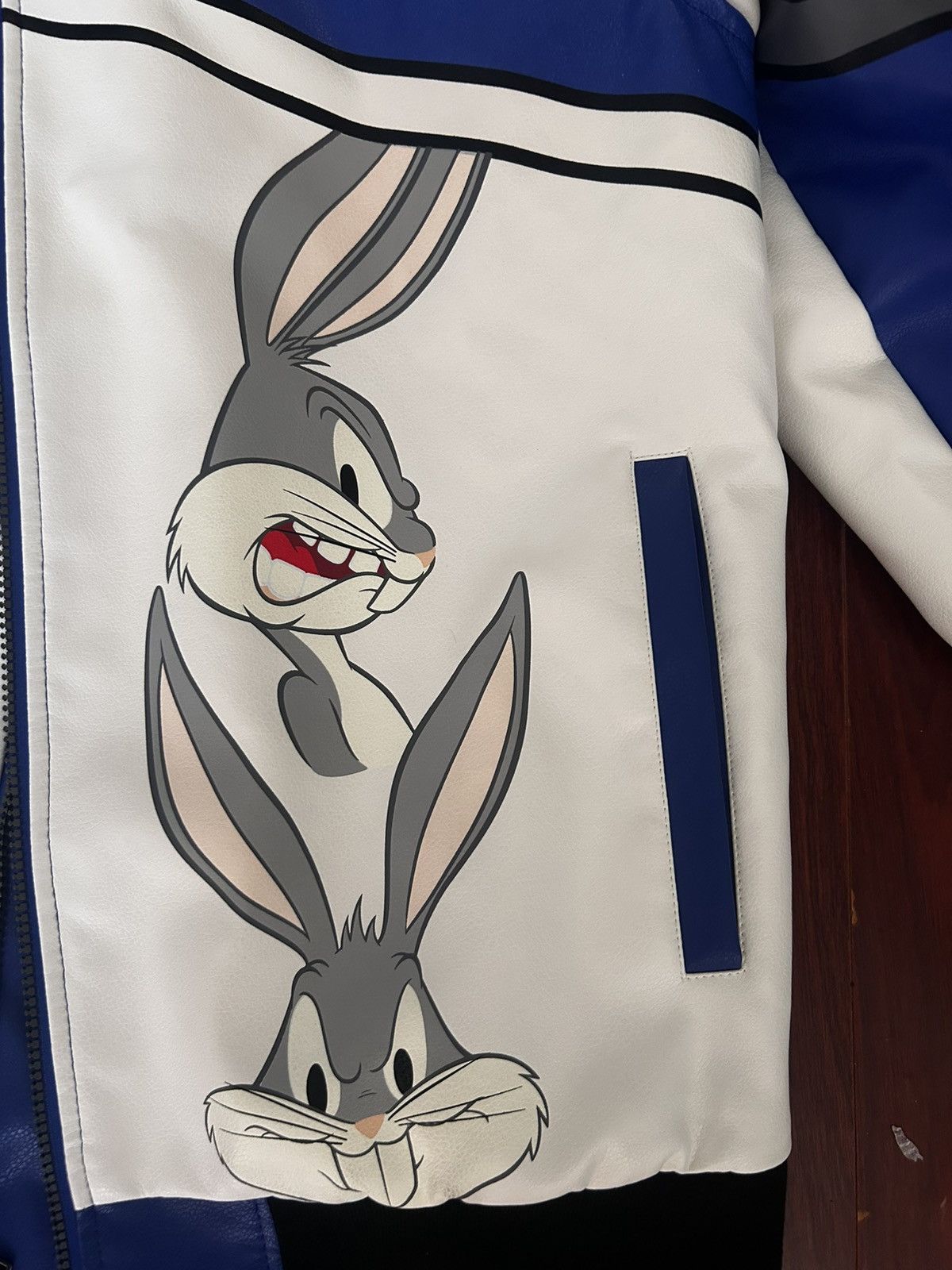 Members Only White and Blue Members Only bugs bunny racing jacket Size US L / EU 52-54 / 3 - 2 Thumbnail