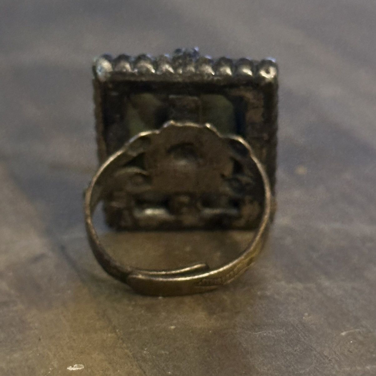Vintage Vintage rectangular abalone adjustable ring Size ONE SIZE - 7 Thumbnail