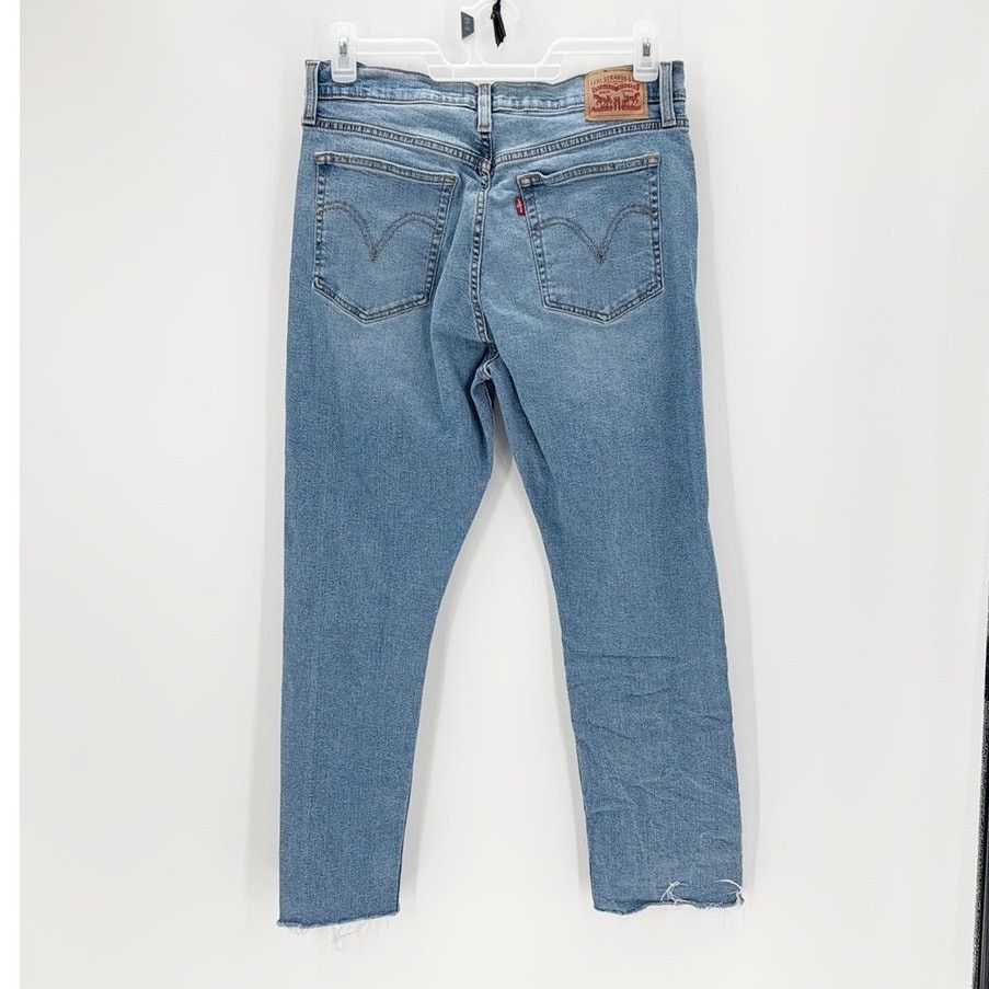 Levi's Levi’s wedgie straight raw hem distressed jeans size 32 Size 32" / US 10 / IT 46 - 2 Thumbnail