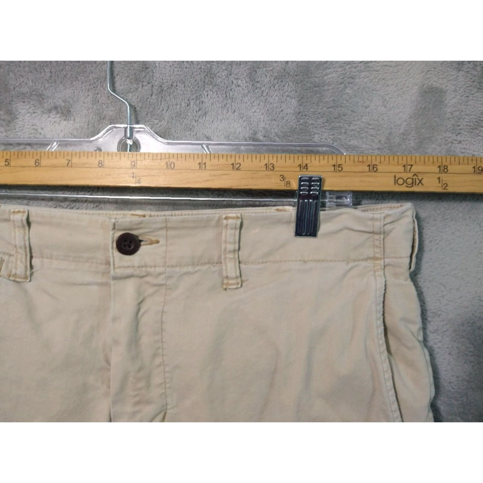 American Eagle Outfitters American Eagle Pants Mens 34x32 Beige Chino Slim Straight Next Level Flex Casual Size US 34 / EU 50 - 3 Thumbnail