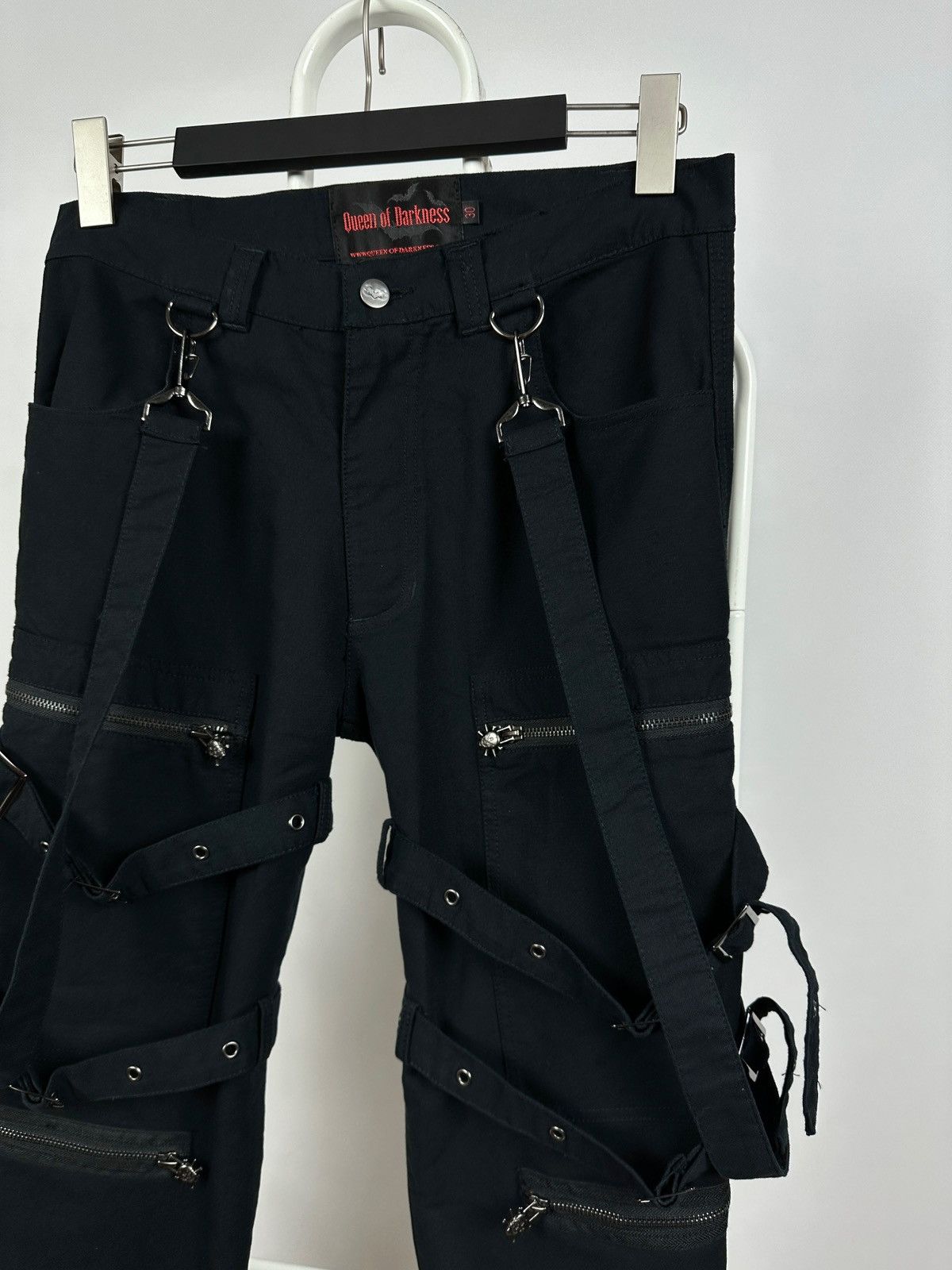 Queen Of Darkness Avant Garde Punk Goth Bondage Cargo Pants