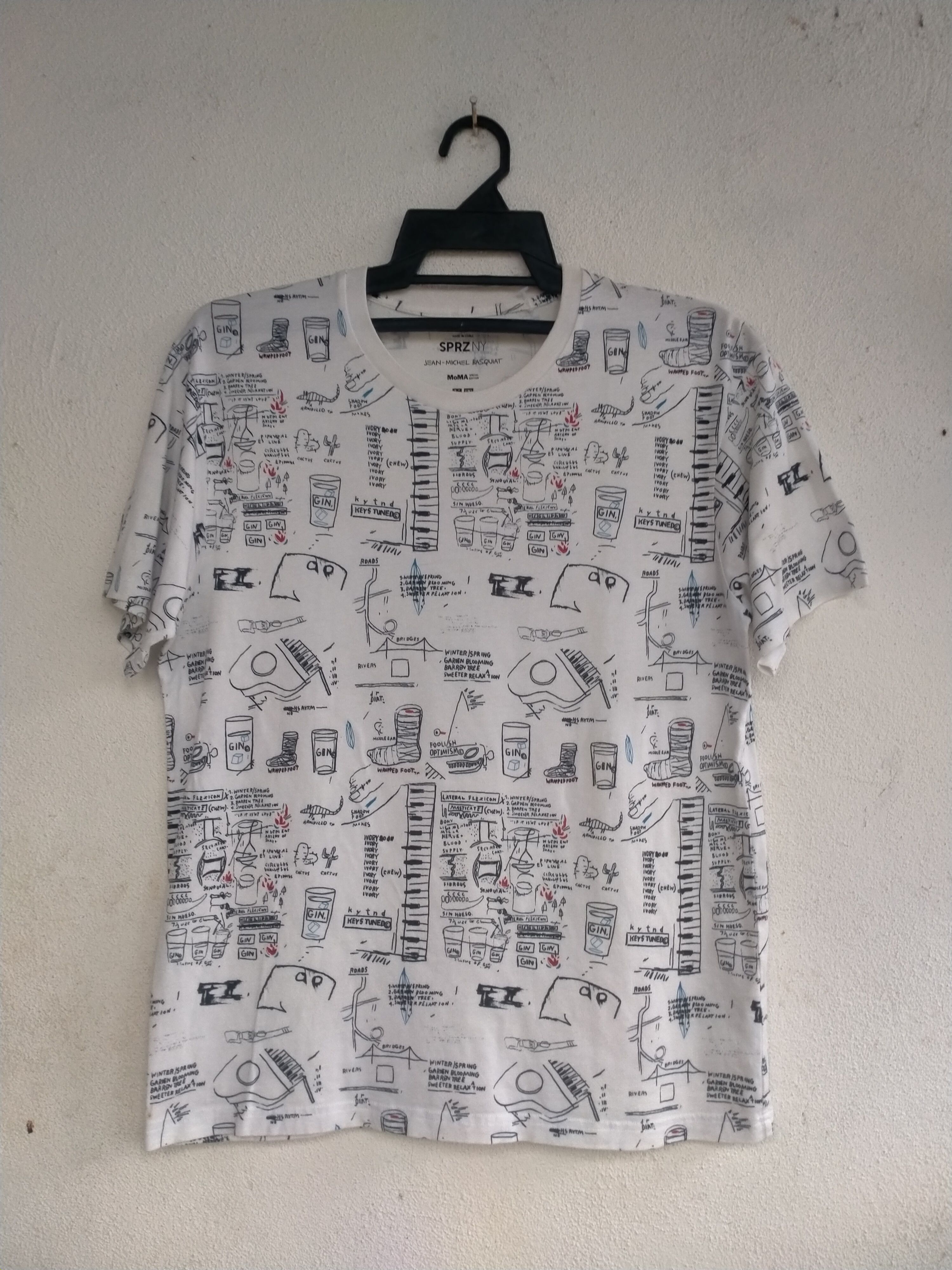 Japanese Brand × Jean-Michel Basquiat Jean Michael basquit X Uniqlo FULLPRINT t-shirt Size US M / EU 48-50 / 2 - 1 Thumbnail
