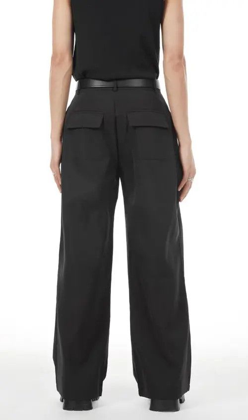 VIBE Black simple zippered large pocket casual cargo trousers Size US 32 / EU 48 - 4 Thumbnail