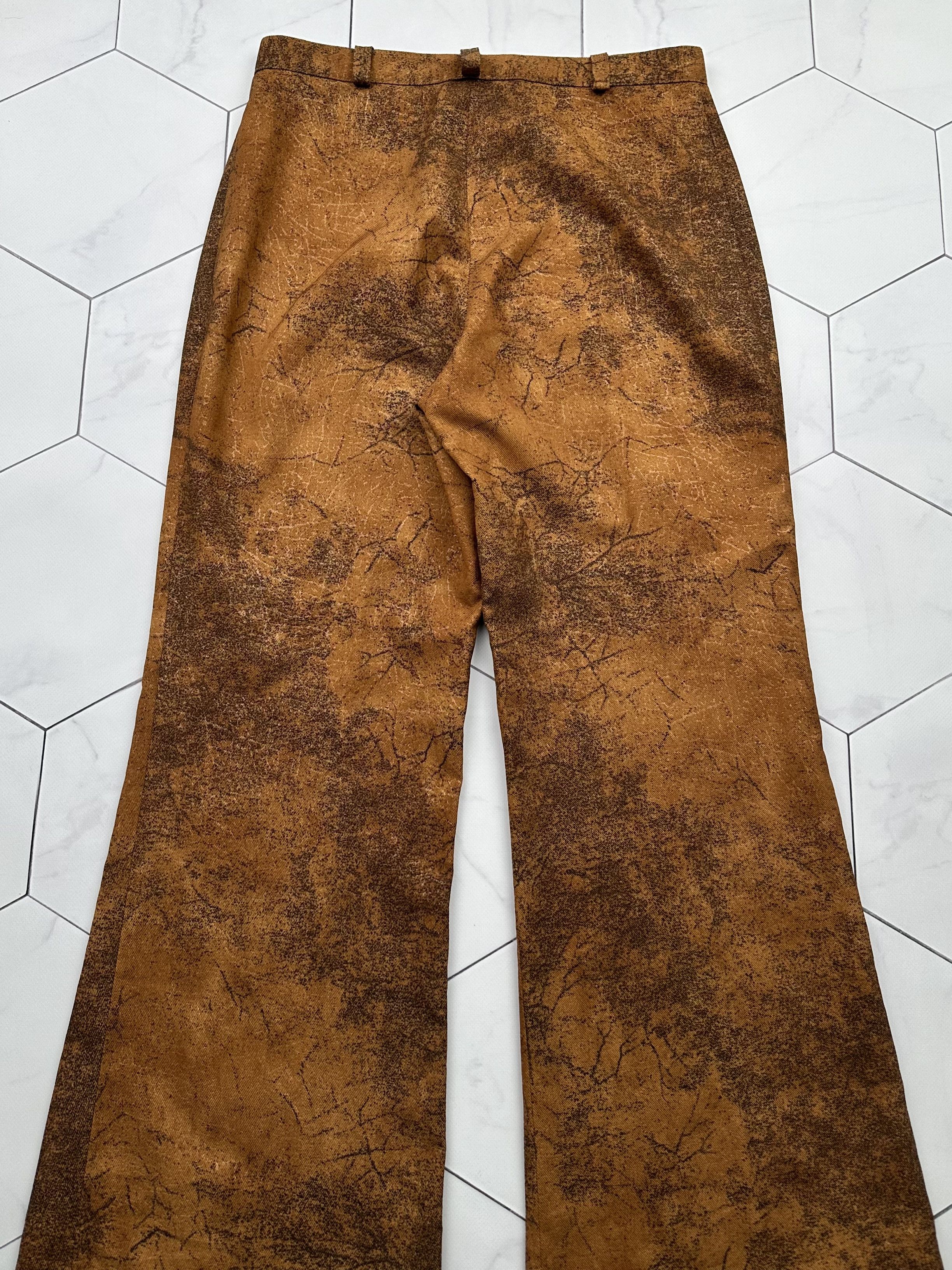 Japanese Brand Vintage Faded Printed Flare Pants (B423)E2 Size 27" / US 4 / IT 40 - 5 Thumbnail