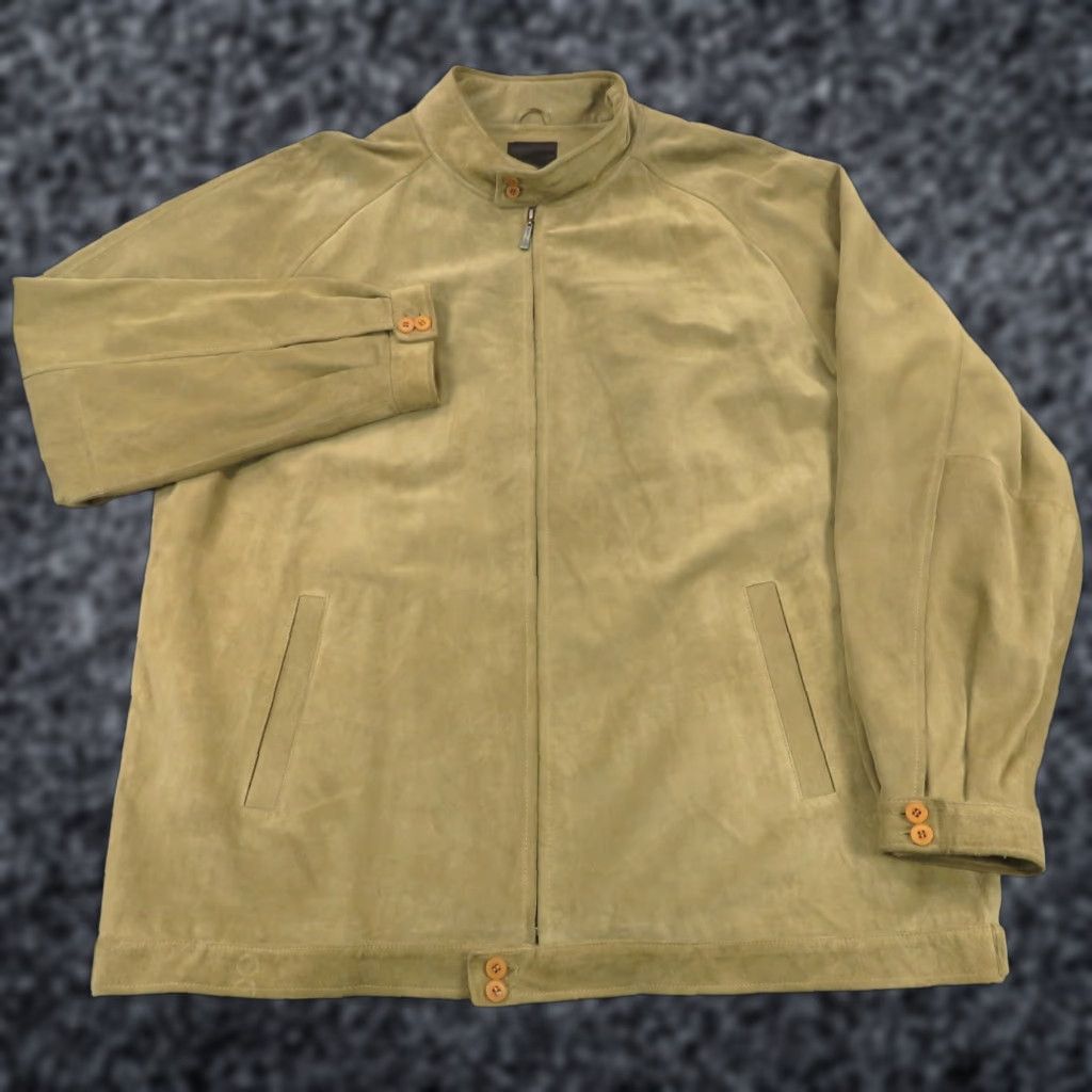 Sean John Sean John Leather Jacket XXL Men Tan Suede Full Zip Heavyweight Y2K VINTAGE Coat Size US XXL / EU 58 / 5 - 1 Thumbnail