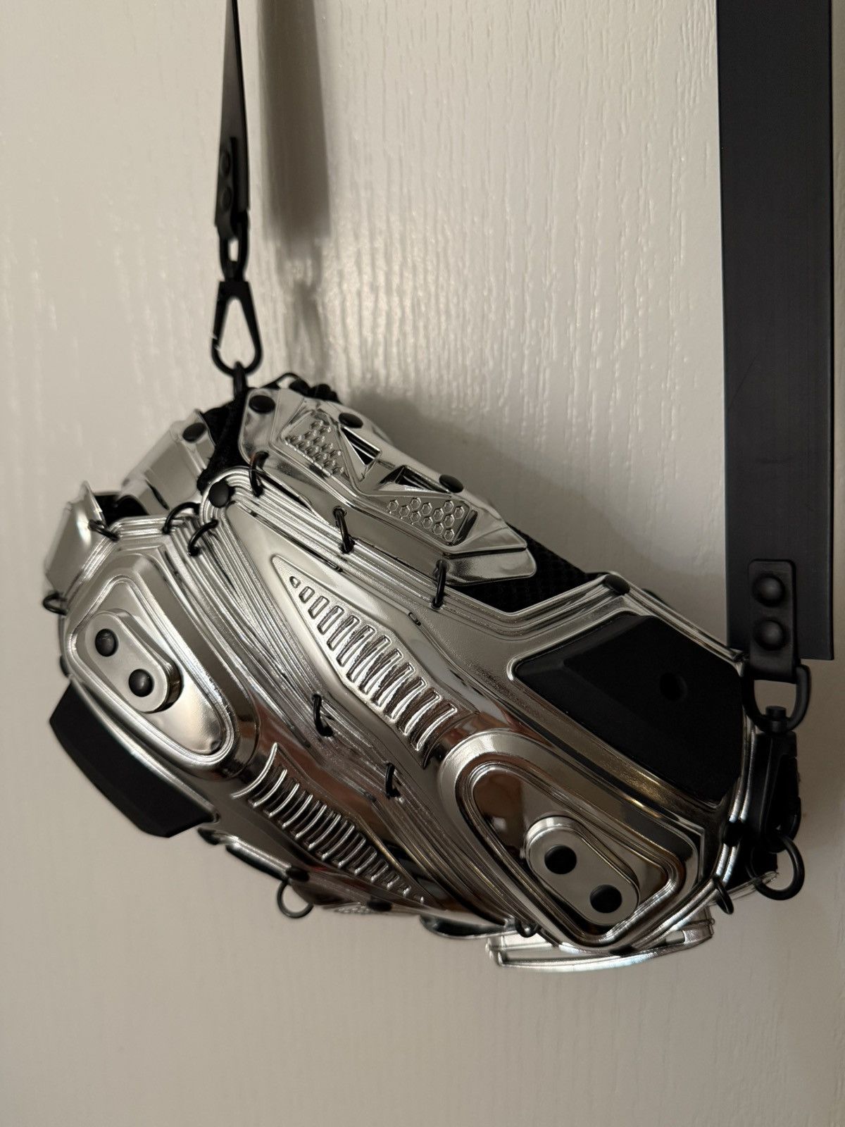 Innerraum INNERRAUM Silver & Black Panelled Crossbody Bag Size ONE SIZE - 4 Thumbnail